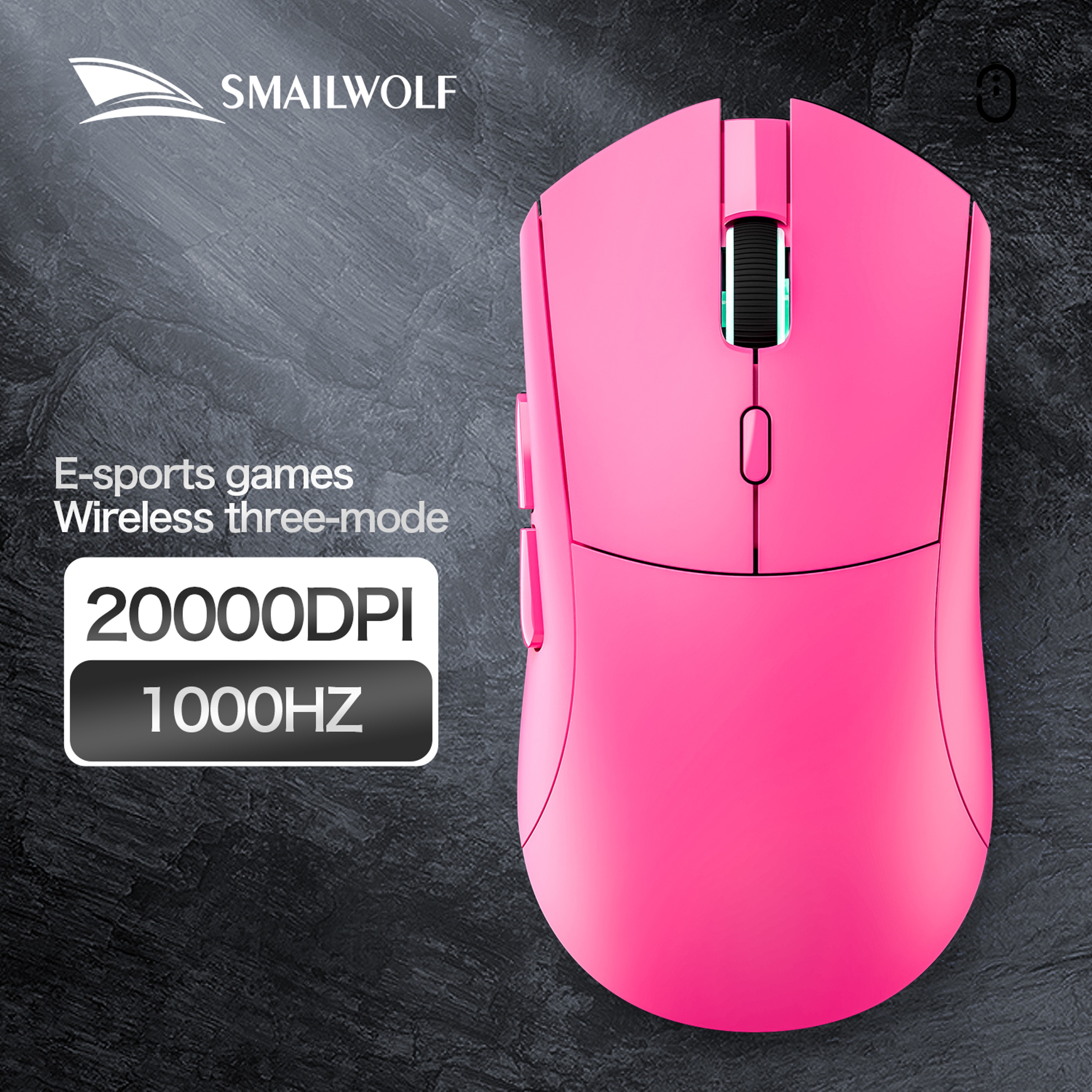 Smailwolf RS7 TriMode Wireless Gaming Mouse With Sensor  Programmable Macros 7