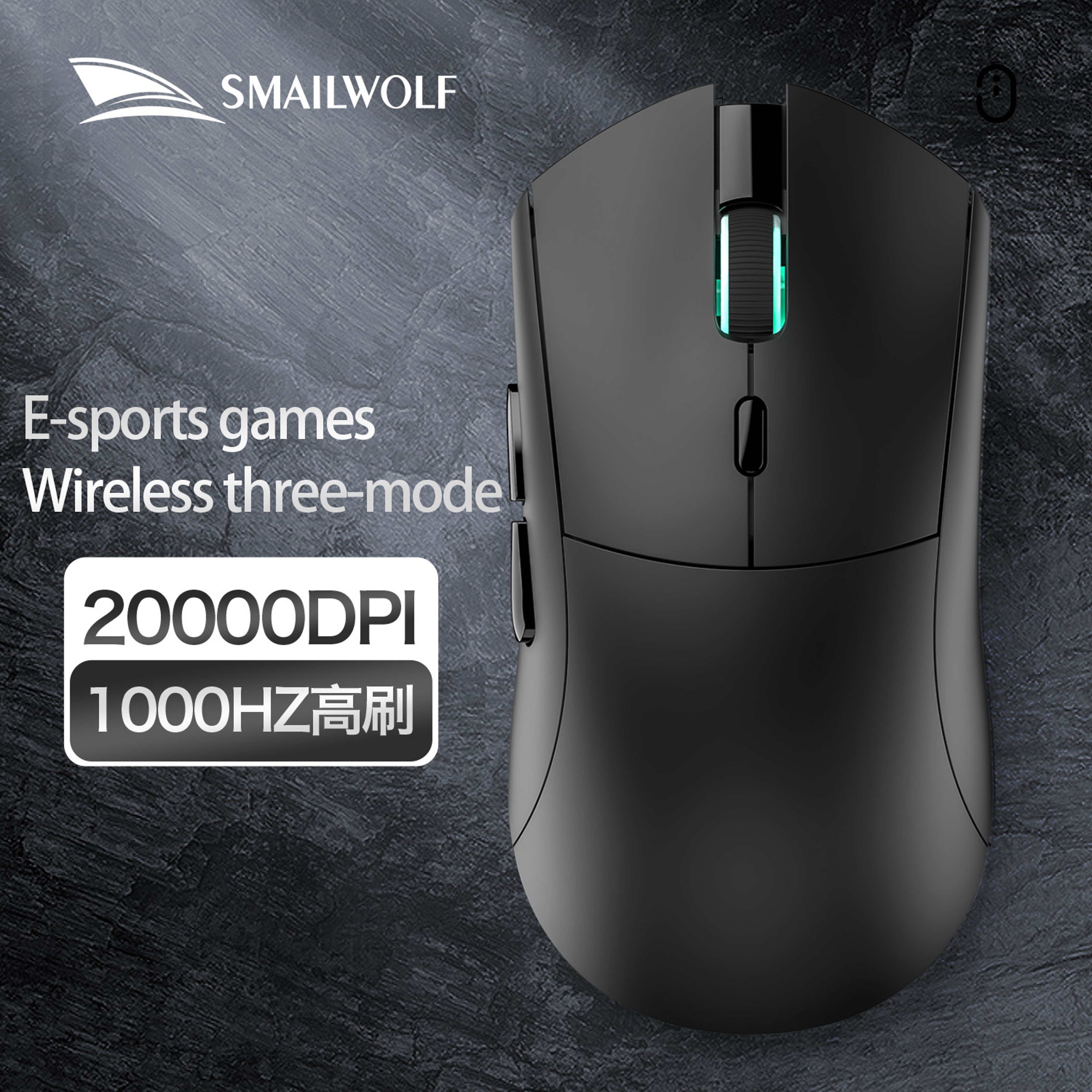 Smailwolf RS7 TriMode Wireless Gaming Mouse With Sensor  Programmable Macros 6