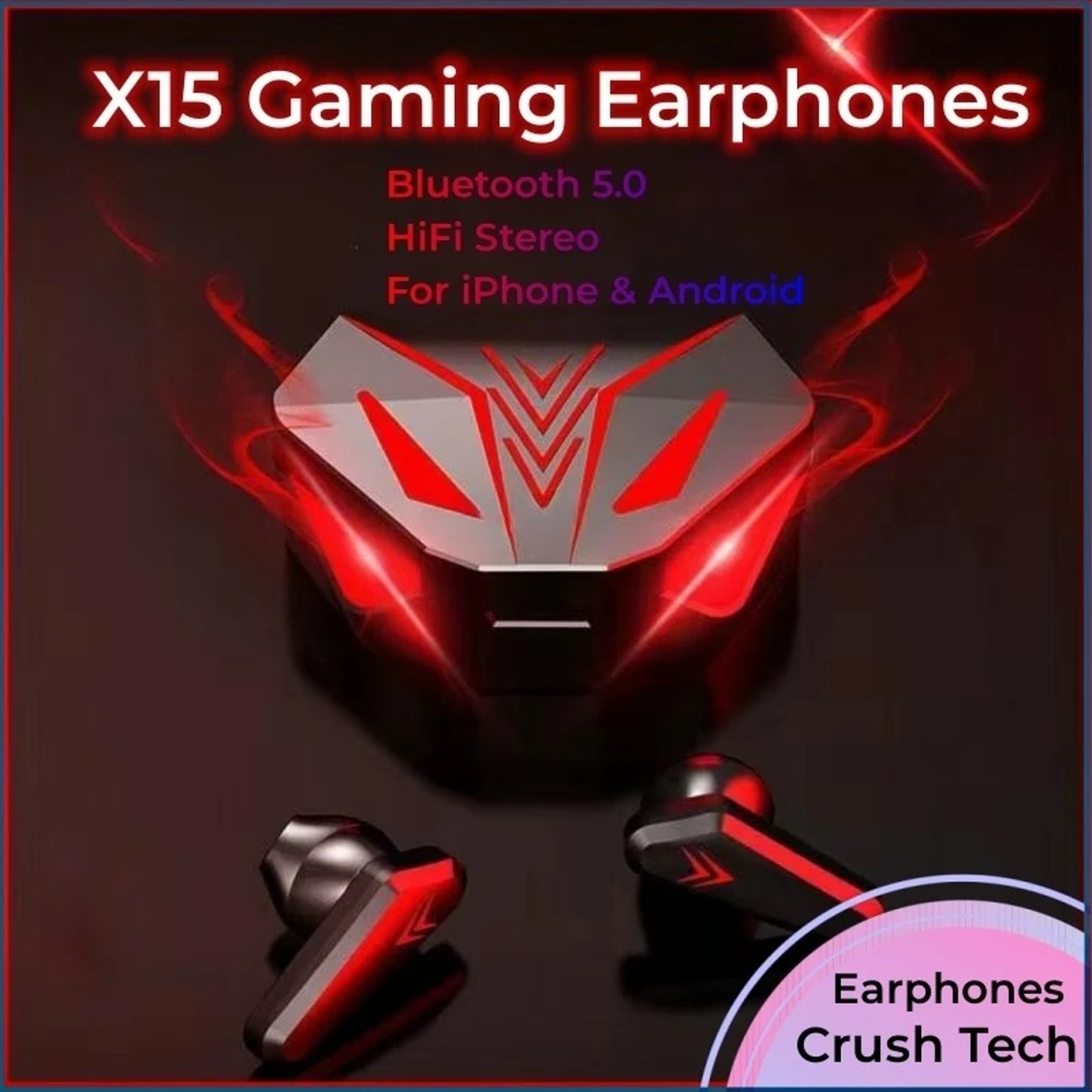 X15 Pro True Wireless Gaming Earbuds Bluetooth Gamer Headset With Low Latency  Mic 1