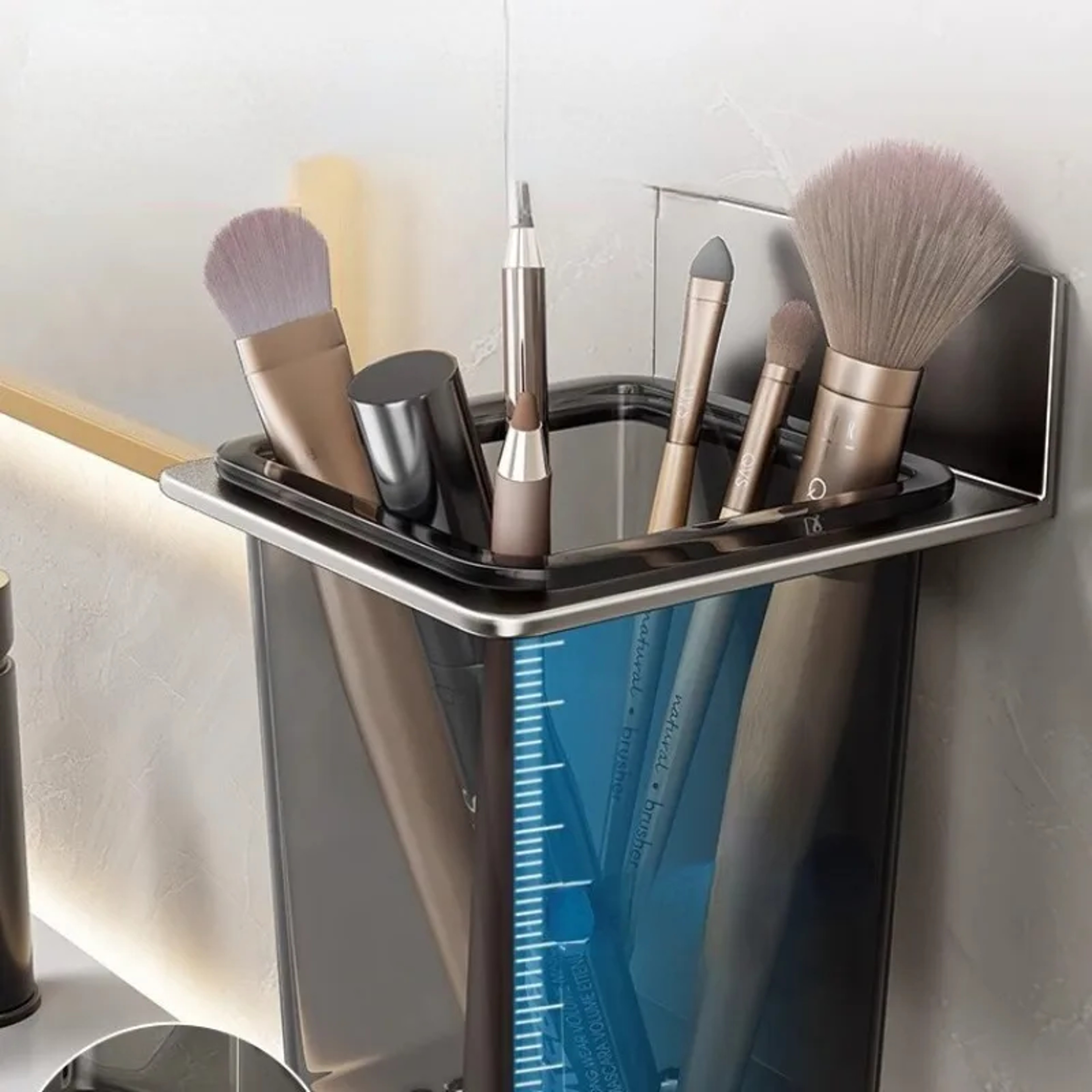 Premium Wall Mounted Bathroom Organizer  Toothbrush Storage Rack Space Saving Toothpaste  Comb Hold 1
