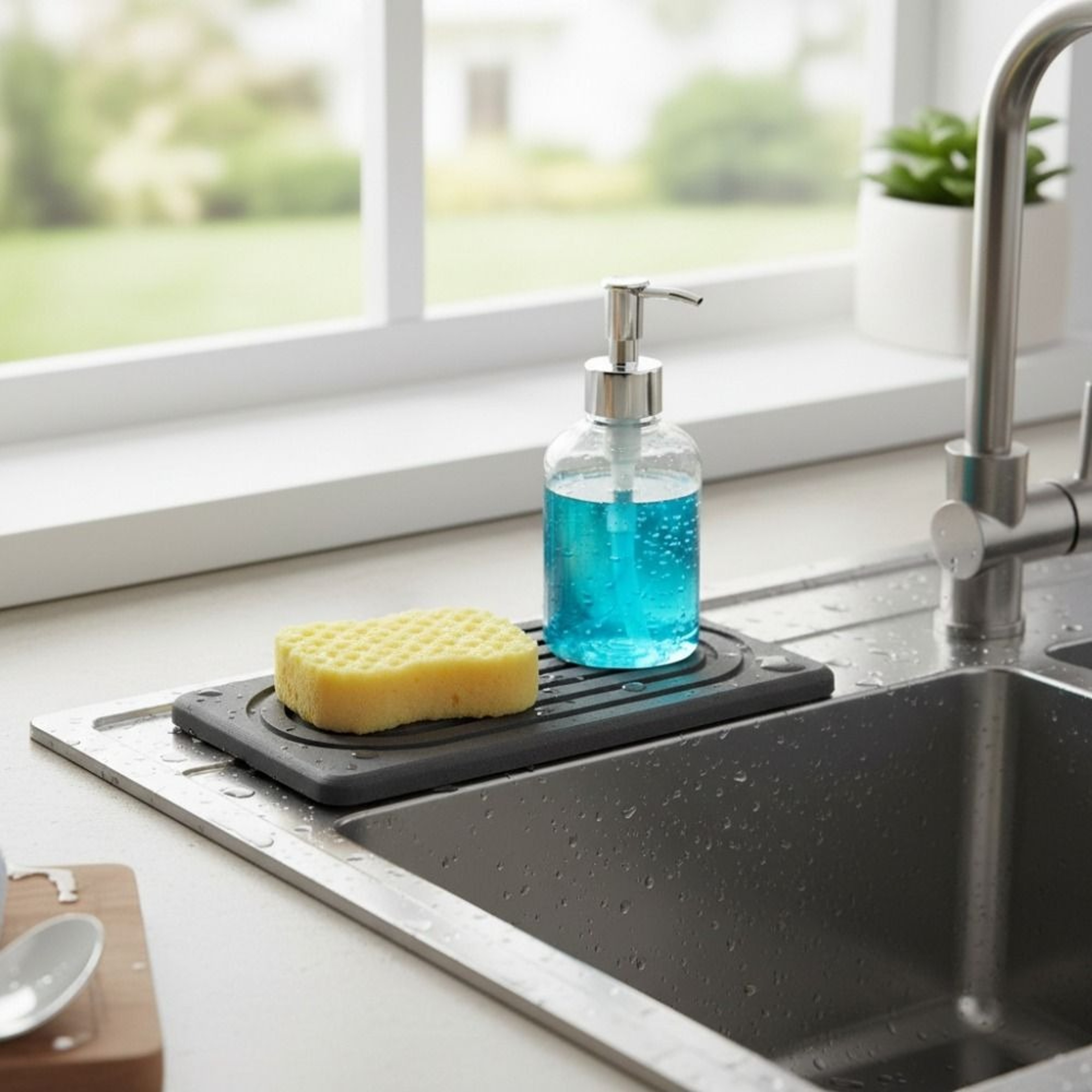 Quick Dry Diatomite Stone Tray Set Water Absorbing Bathroom  Kitchen Counter Organizer 4