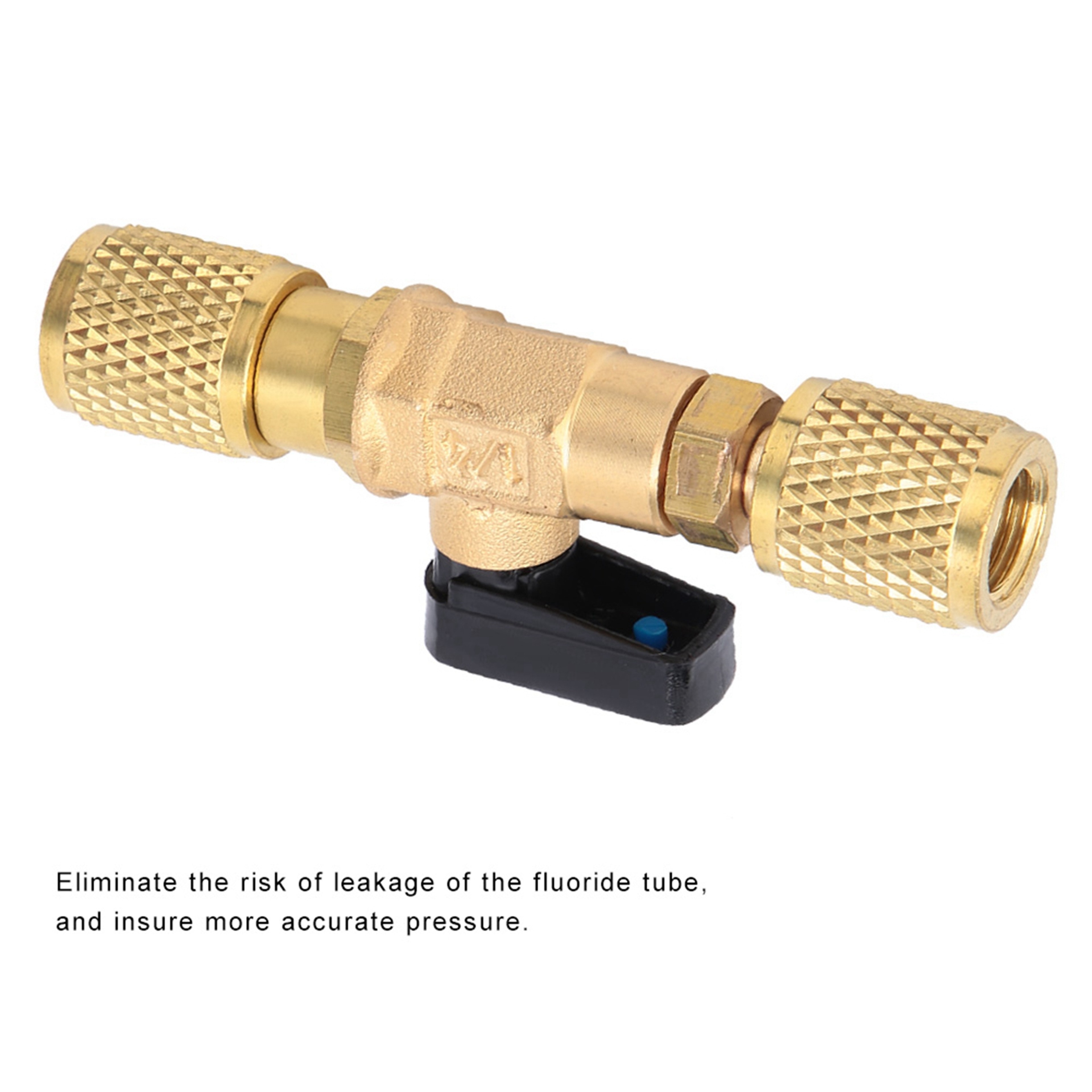 HVAC Brass Refrigerant Ball Valve Adapter Pressure Control Connector – view 4