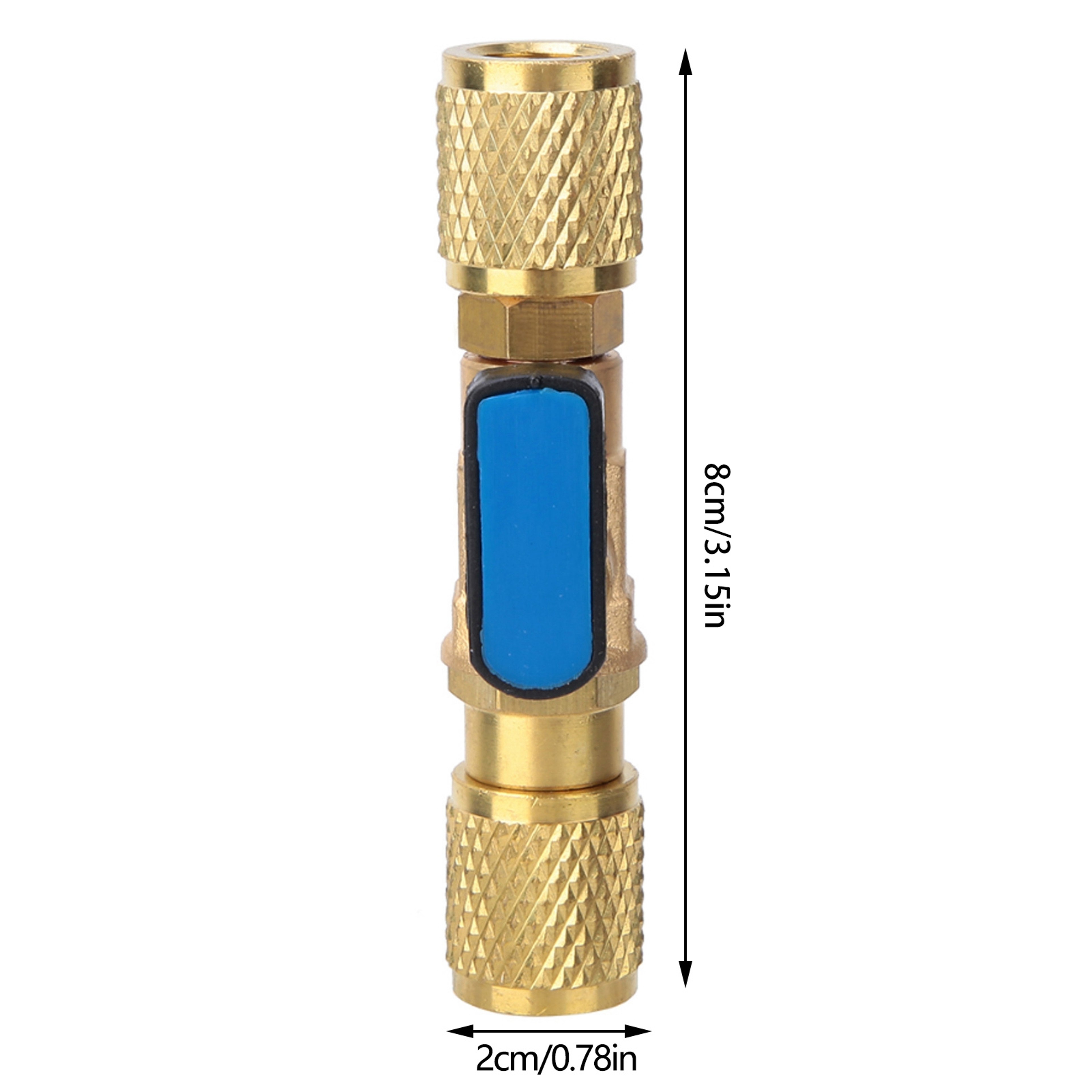 HVAC Brass Refrigerant Ball Valve Adapter Pressure Control Connector – view 6
