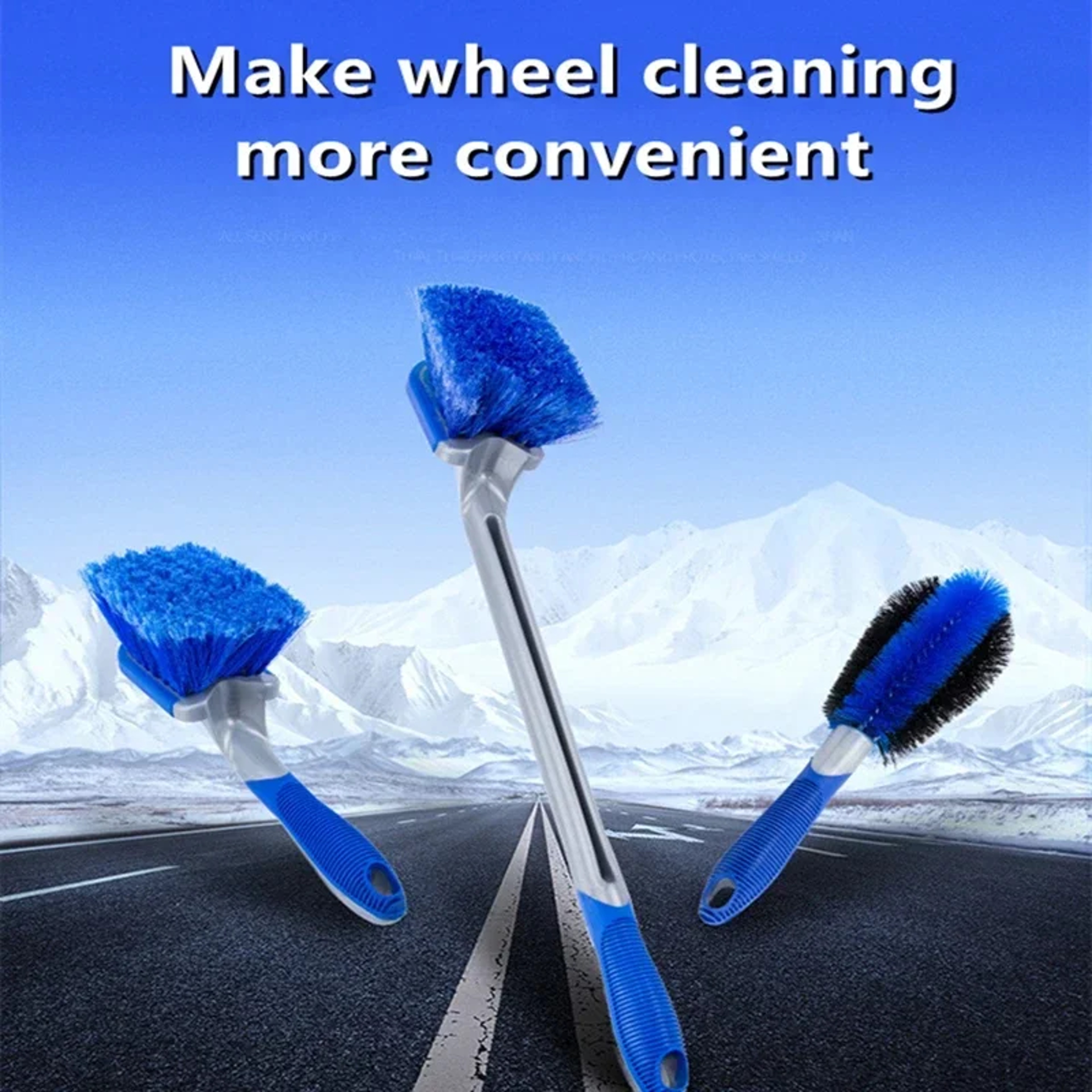 Premium Multi Angle Car Wheel Cleaning Brush  Tire Cleaning Tool Set For Rims Hubs And Auto Detaili 2