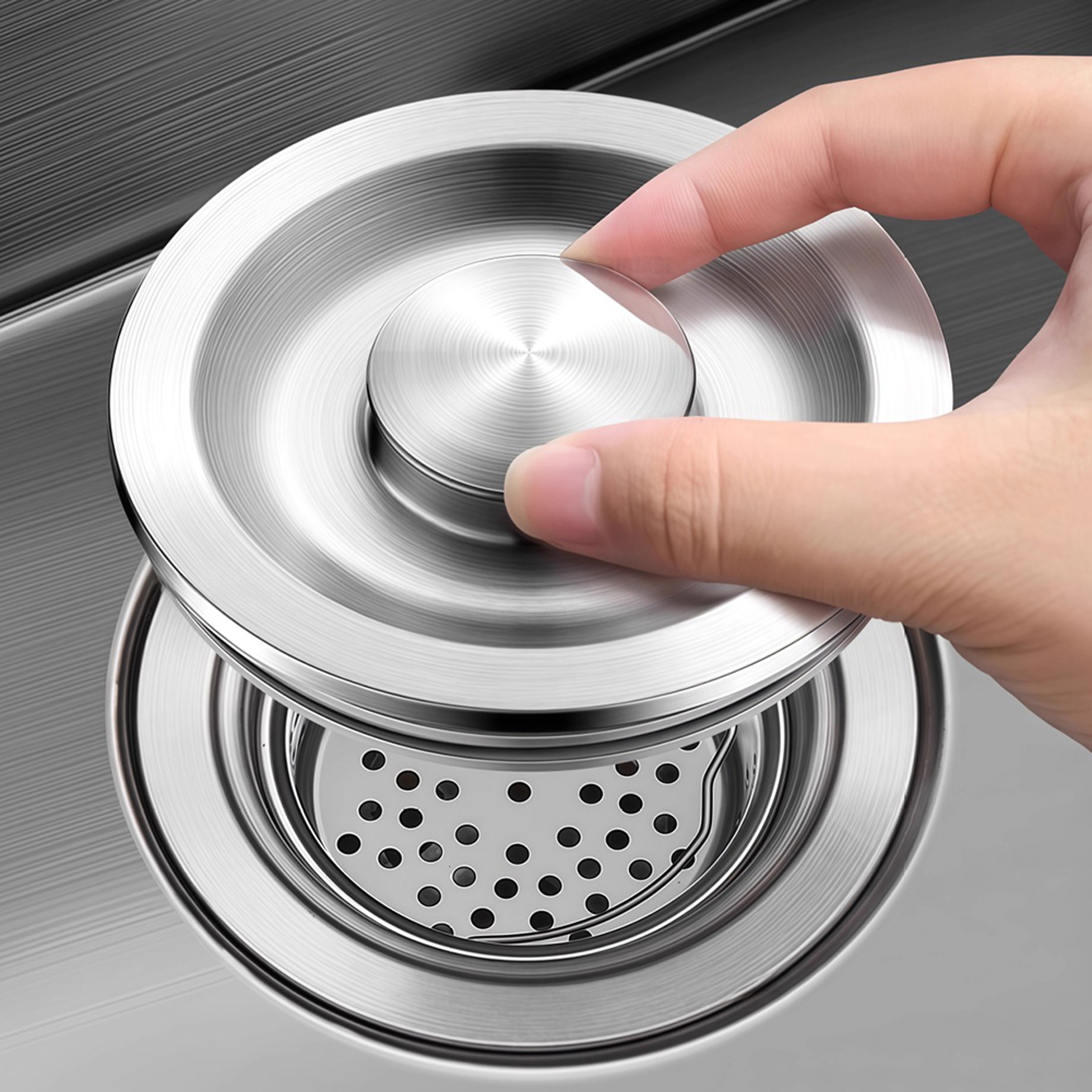 Stainless Steel Kitchen Sink Stopper Cover Leakproof Sink Drain Cover  Sealing Plug 0