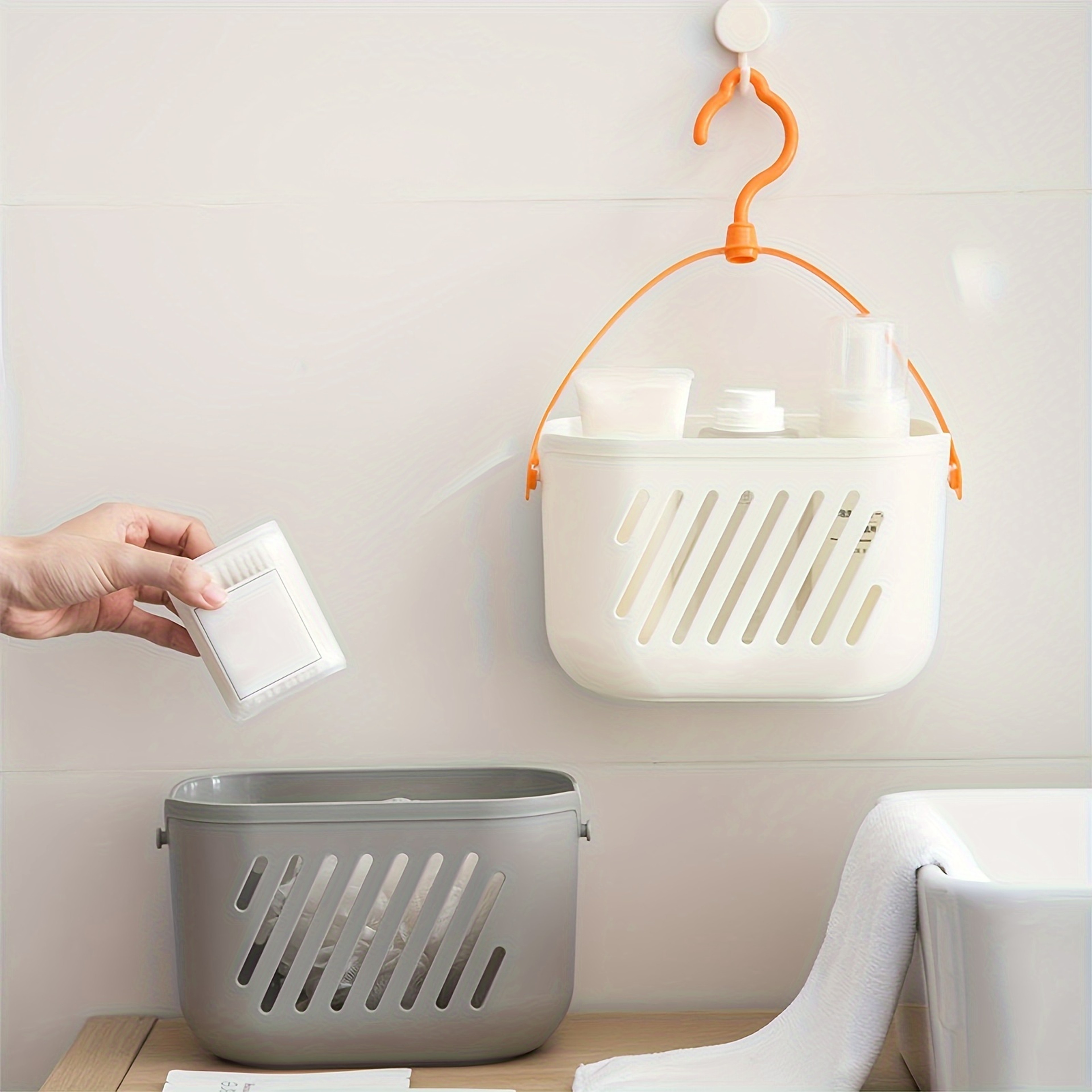 Premium Multi Purpose Wall Mount Storage Basket Hanging Storage Basket  Kitchen Organizer 0