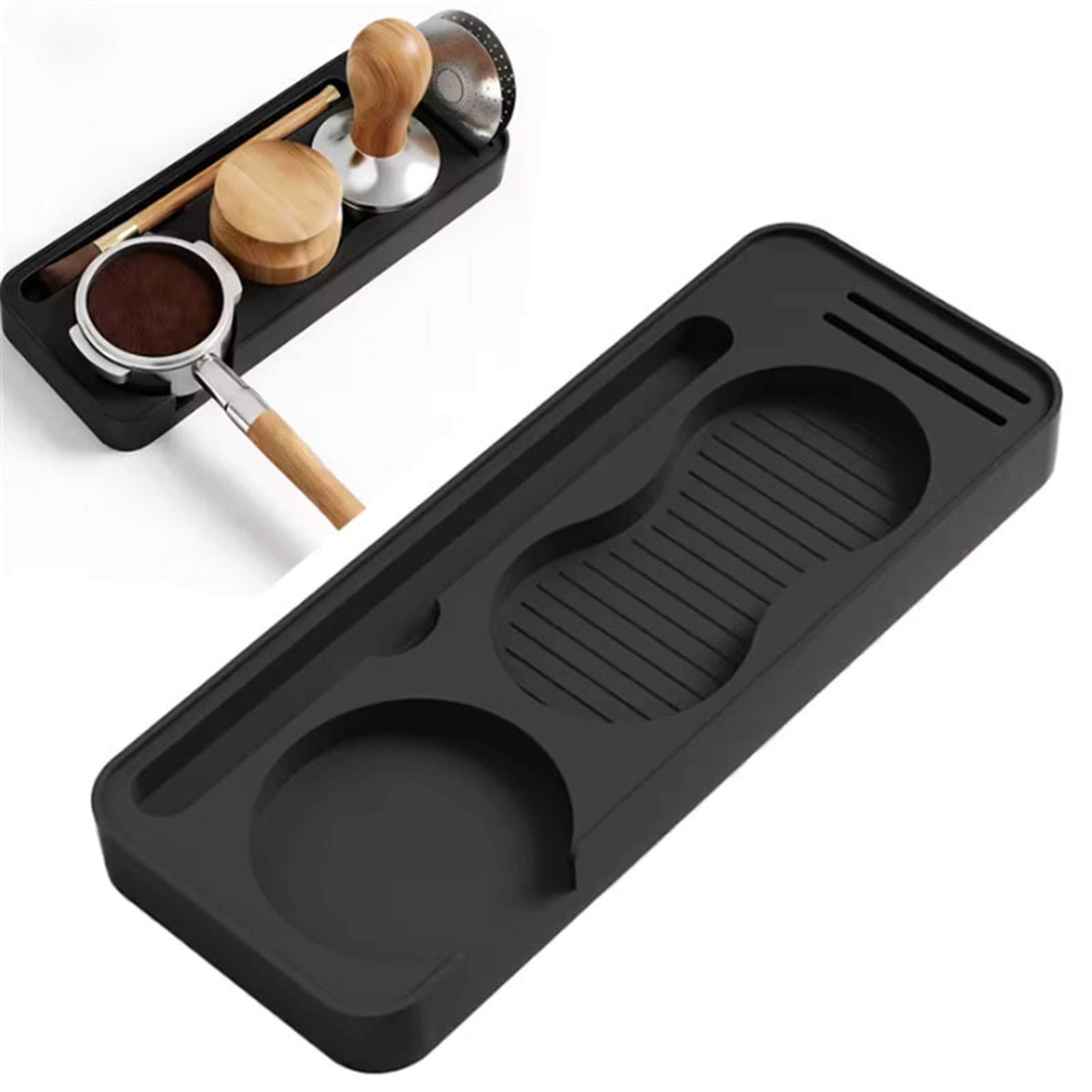 Premium Espresso Tamping Station with Coffee Tamper Holder & Portafilter Organizer – view 8