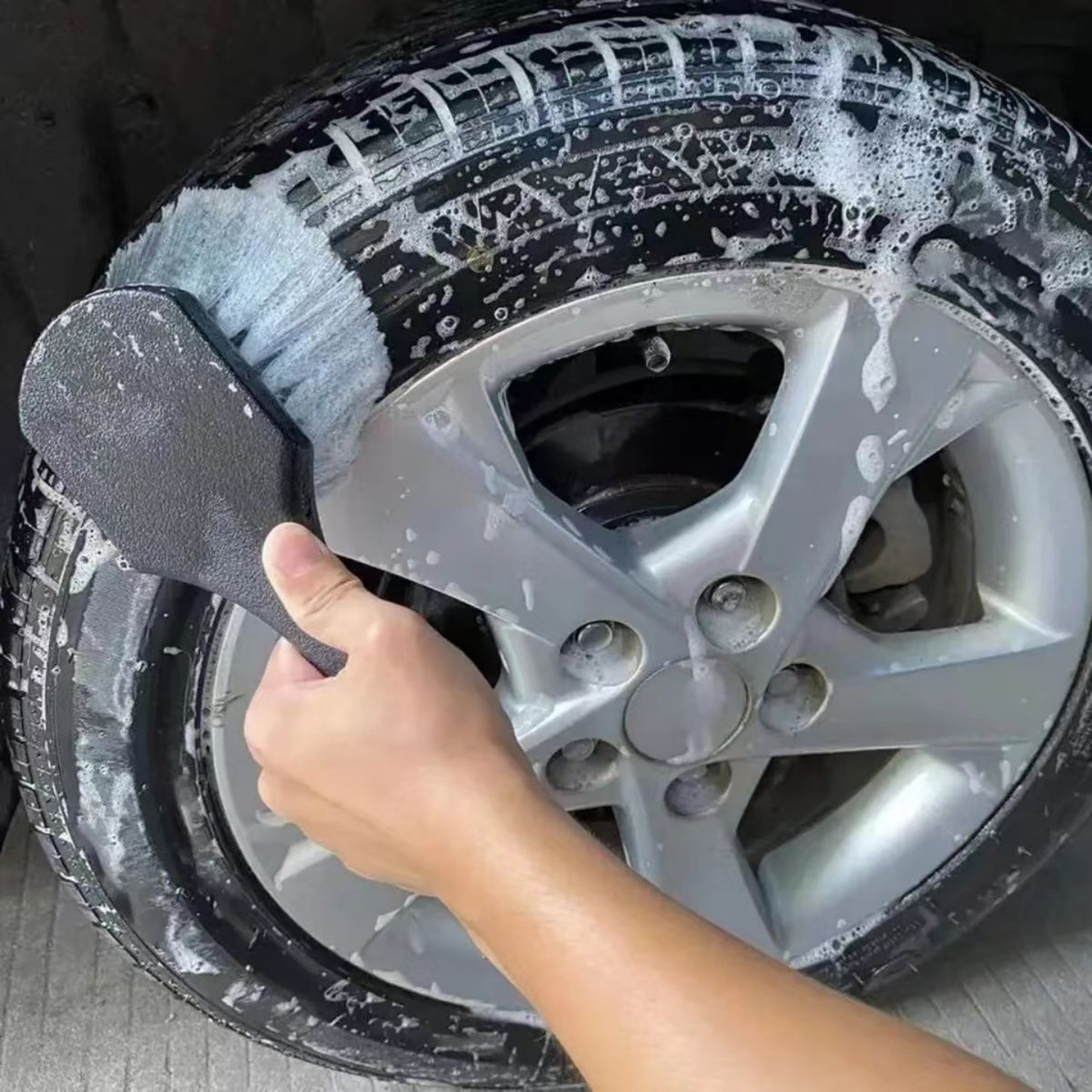 Premium Wheel  Tire Cleaning Brush Set Durable Auto Car Wheel Cleaning Brush  Tire Rim Brush For De 0