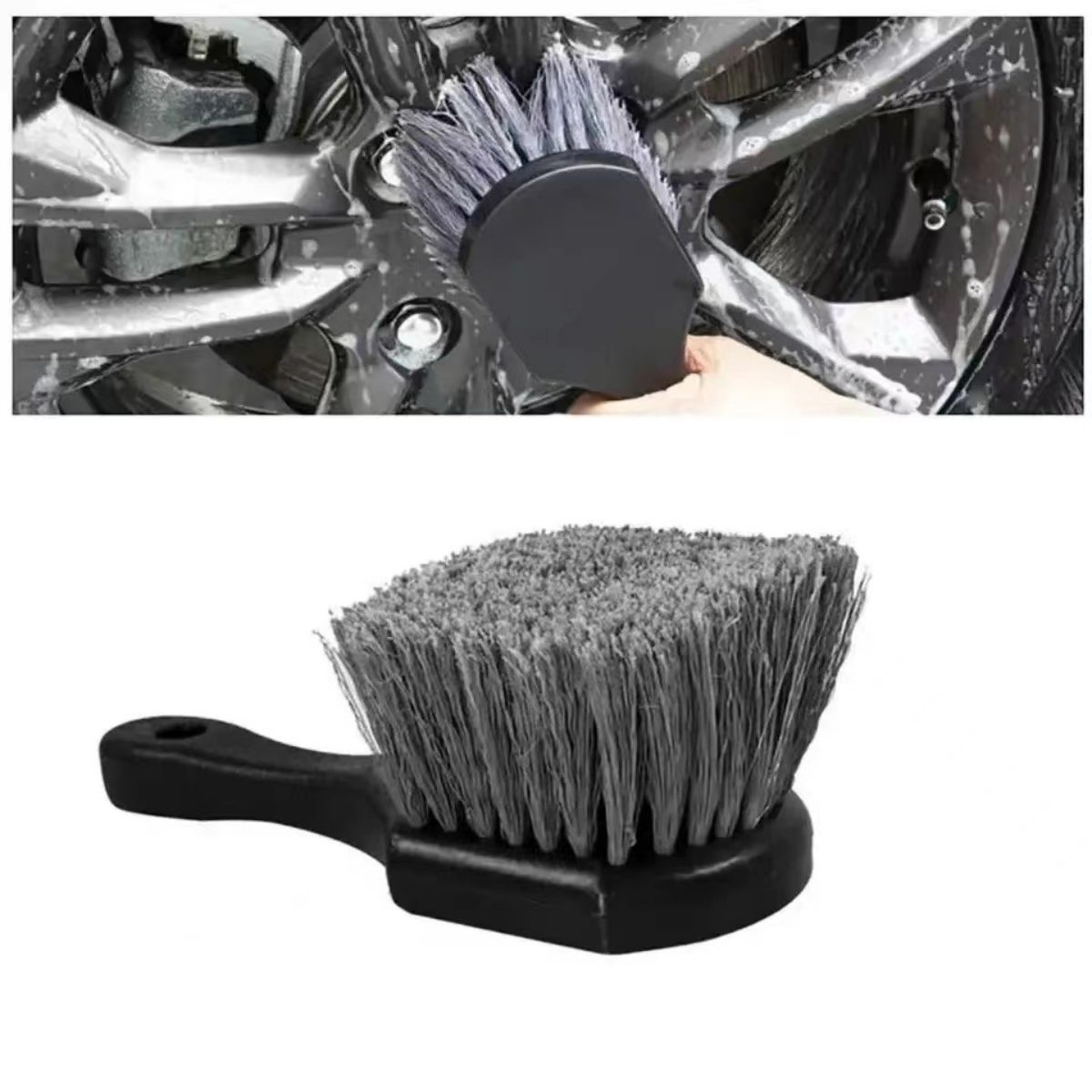 Premium Wheel  Tire Cleaning Brush Set Durable Auto Car Wheel Cleaning Brush  Tire Rim Brush For De 5
