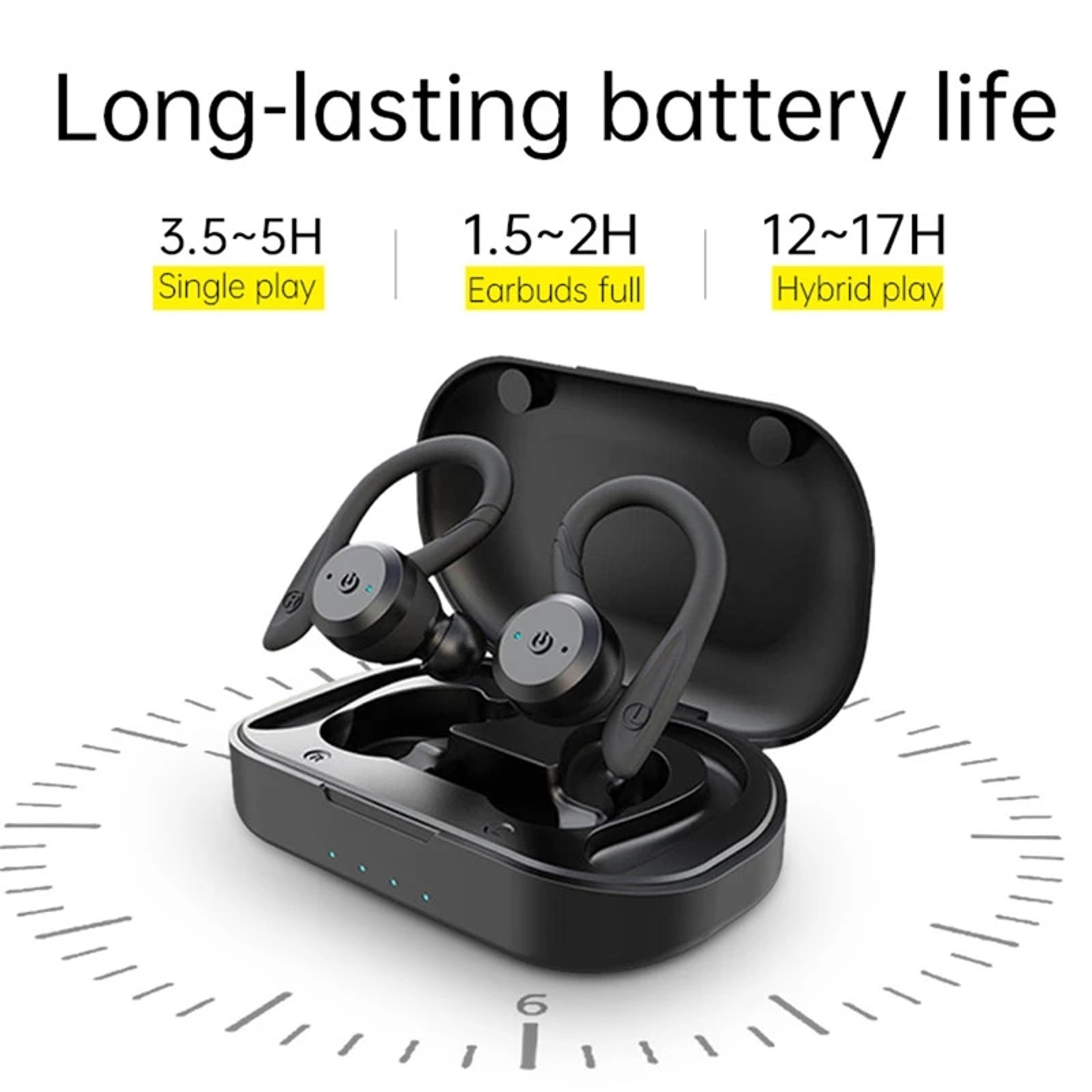 AquaBeat Pro Waterproof Bluetooth Earbuds With Playtime 2