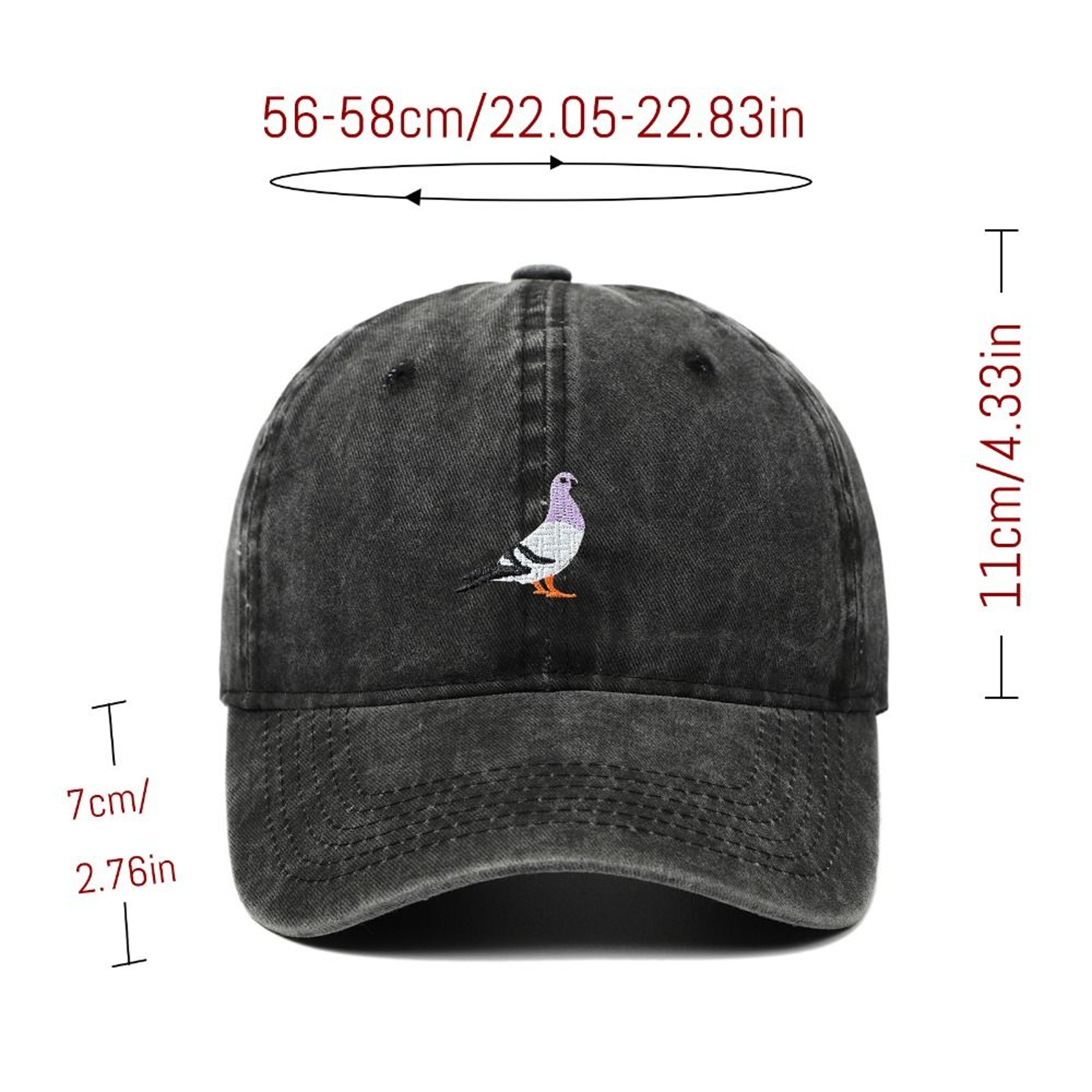 Pigeon Embroidered Adjustable Baseball Cap For Outdoor Adventures  Everyday Sun Protection 4
