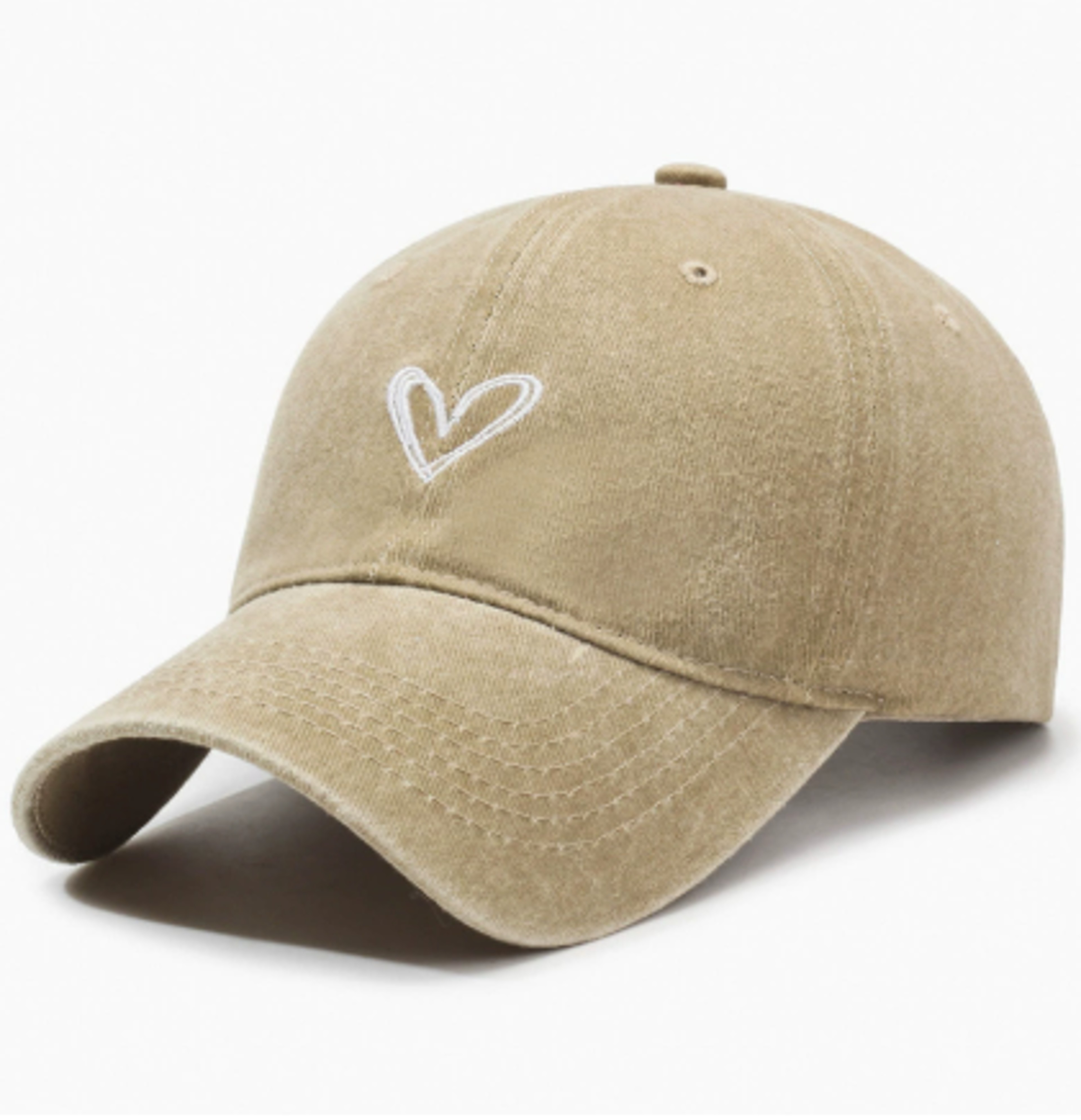 Women Denim Baseball Cap With Embroidered Heart Casual Y2K Sun Hat 9