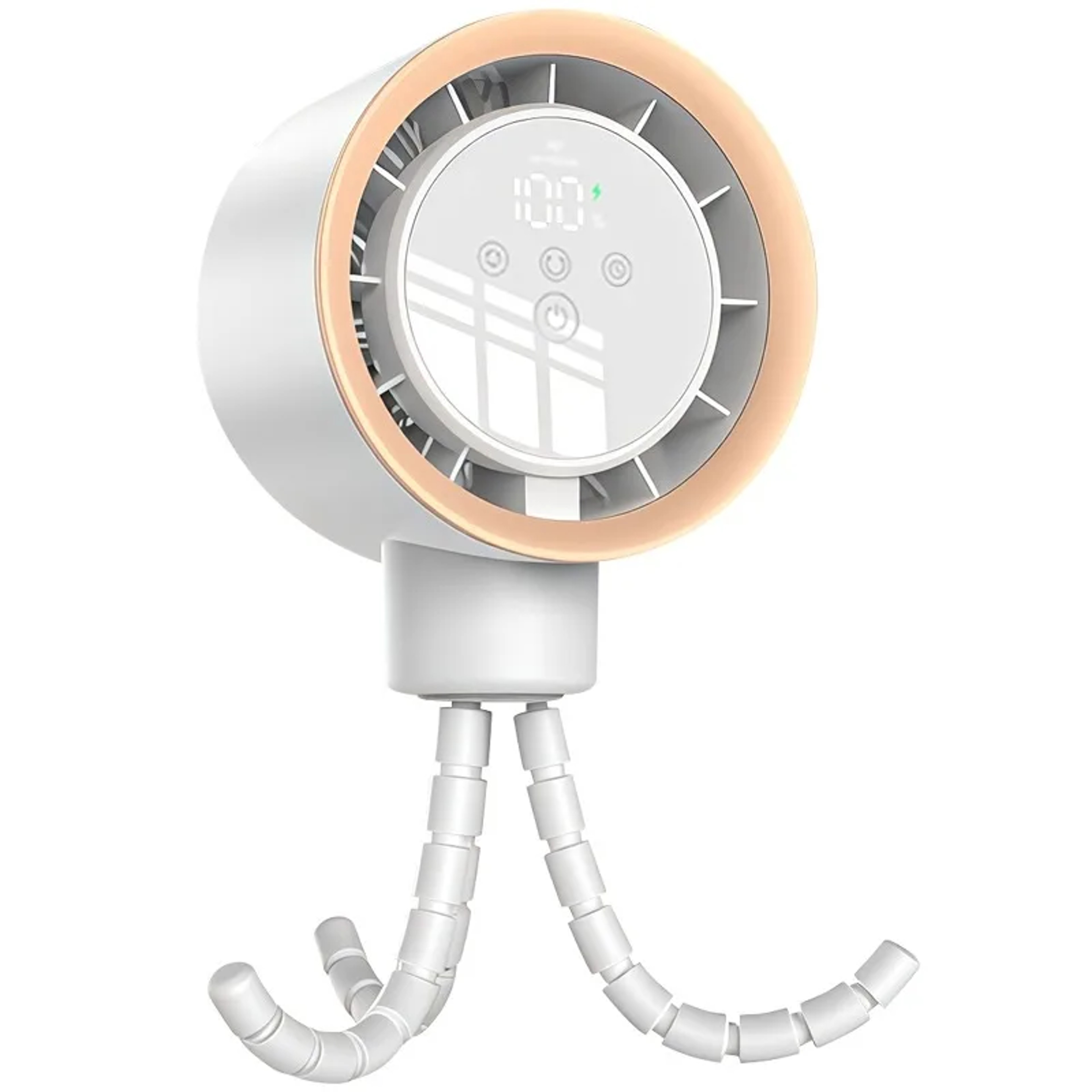 FlexiBreeze Bladeless Stroller Fan With Flexible Tripod  100 Speed Cooling 1