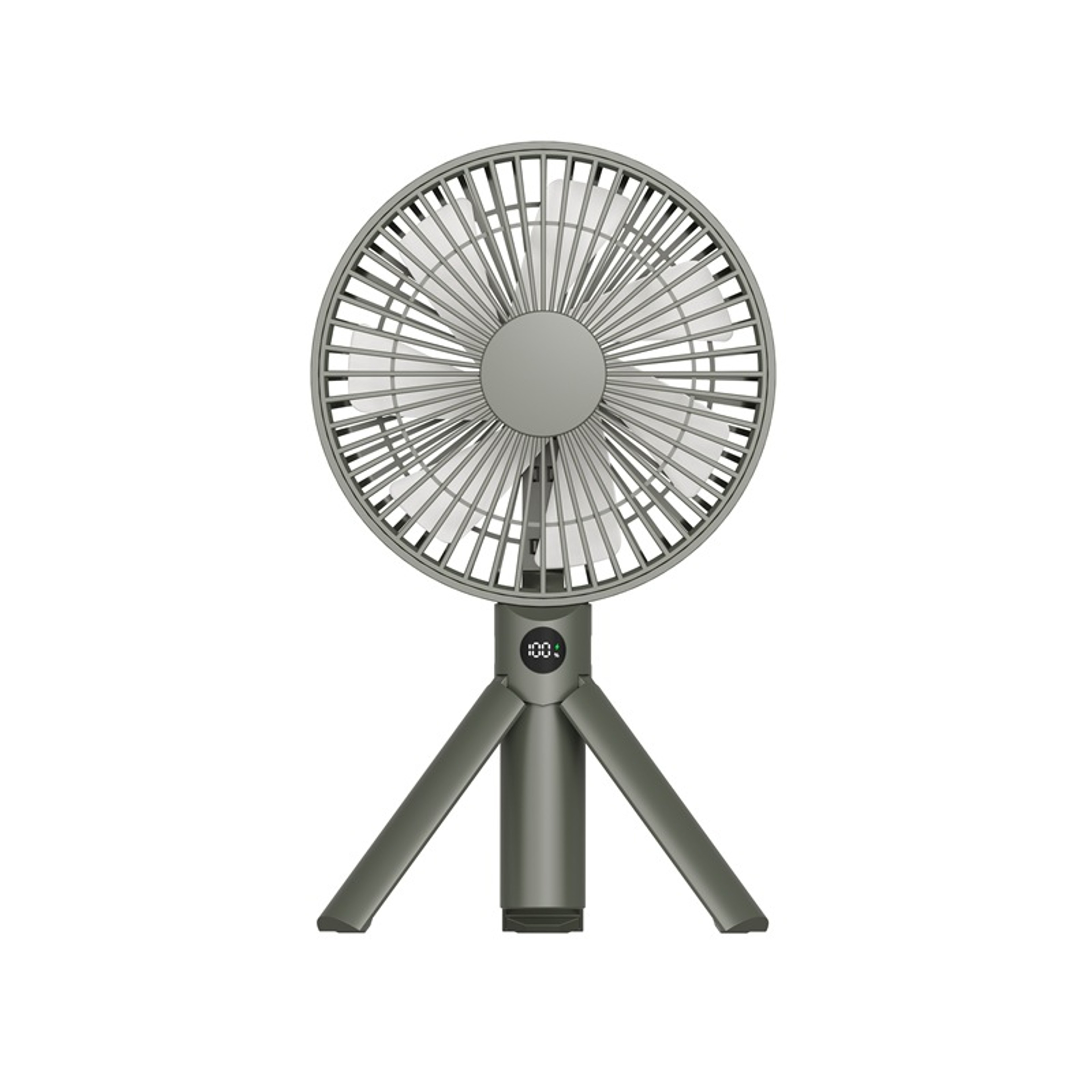 Portable Rechargeable Fan With LED Digital Display  180 Adjustable Tripod Handheld Cooling Fan 6