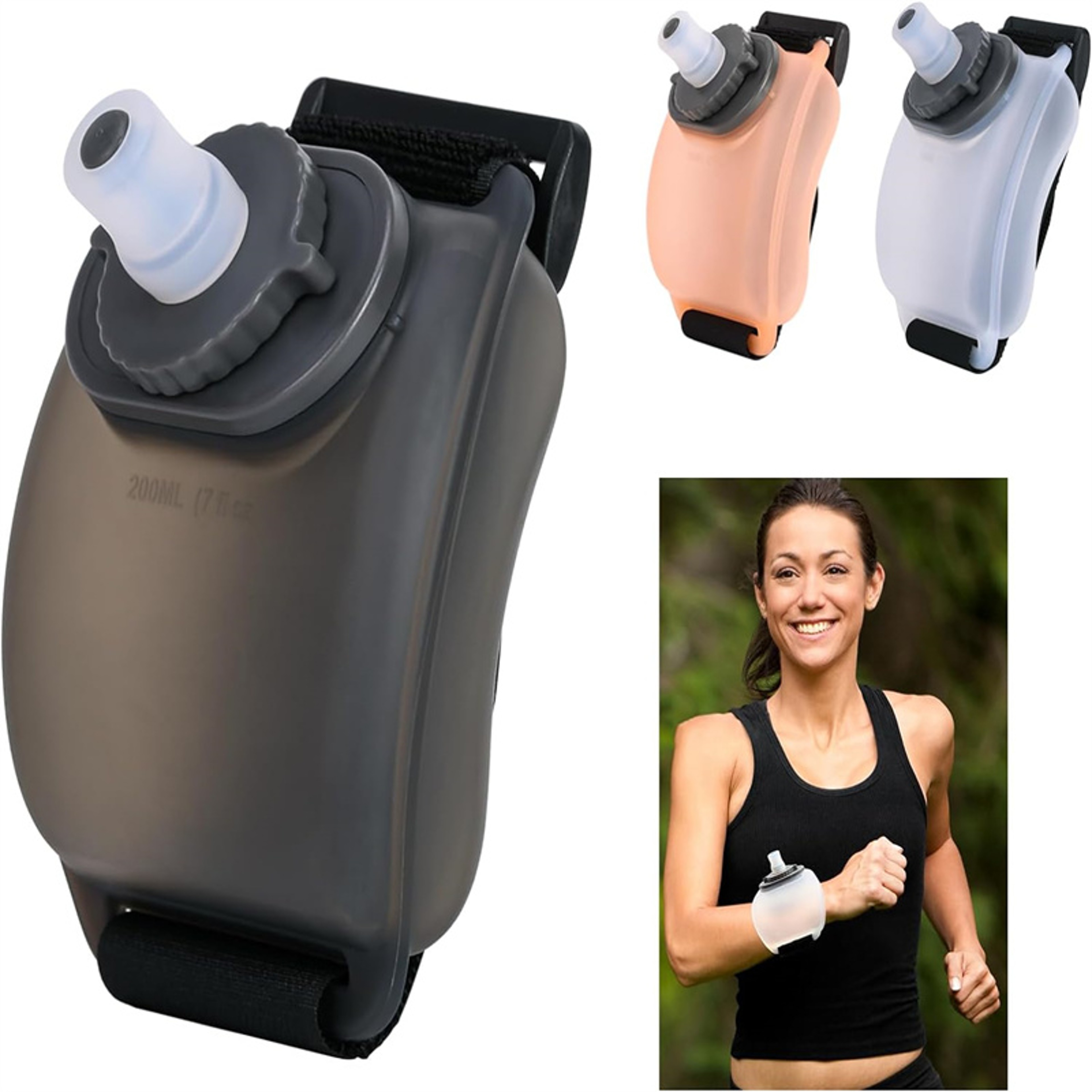HydraBand Hands Free Running Wrist Water Bottle for Marathon, Cycling & Fitness – view 1
