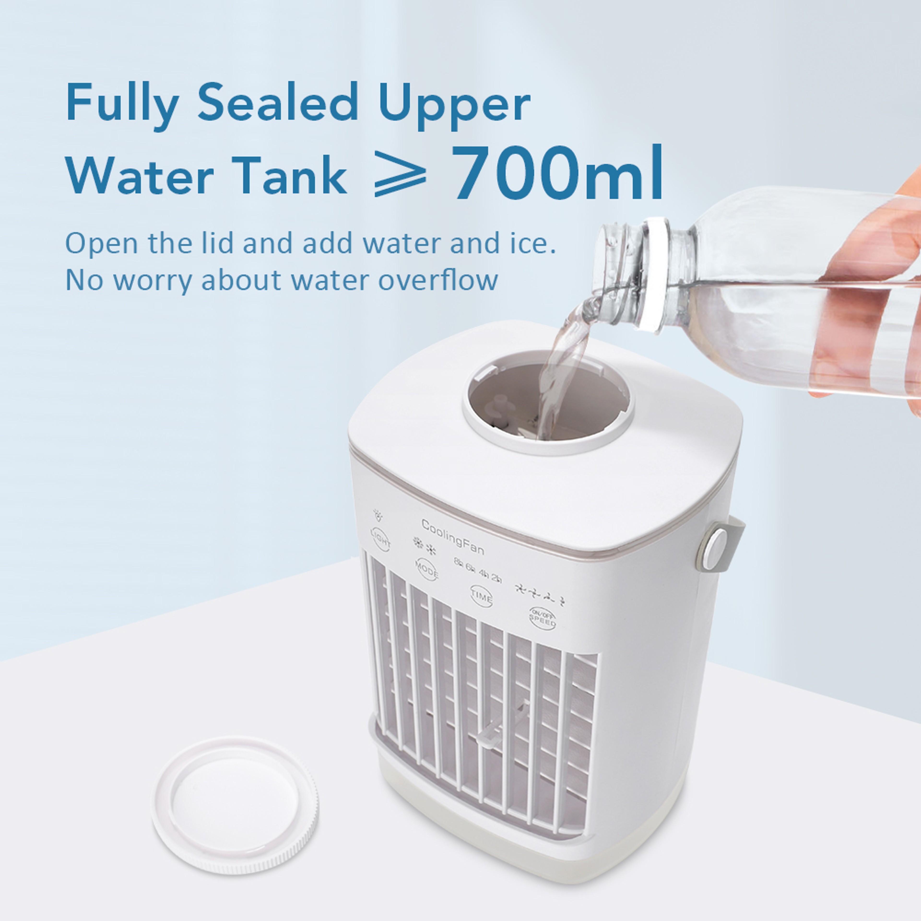 ArcticMist Portable Air Cooler Fan with Humidifier & LED Night Lights – view 2
