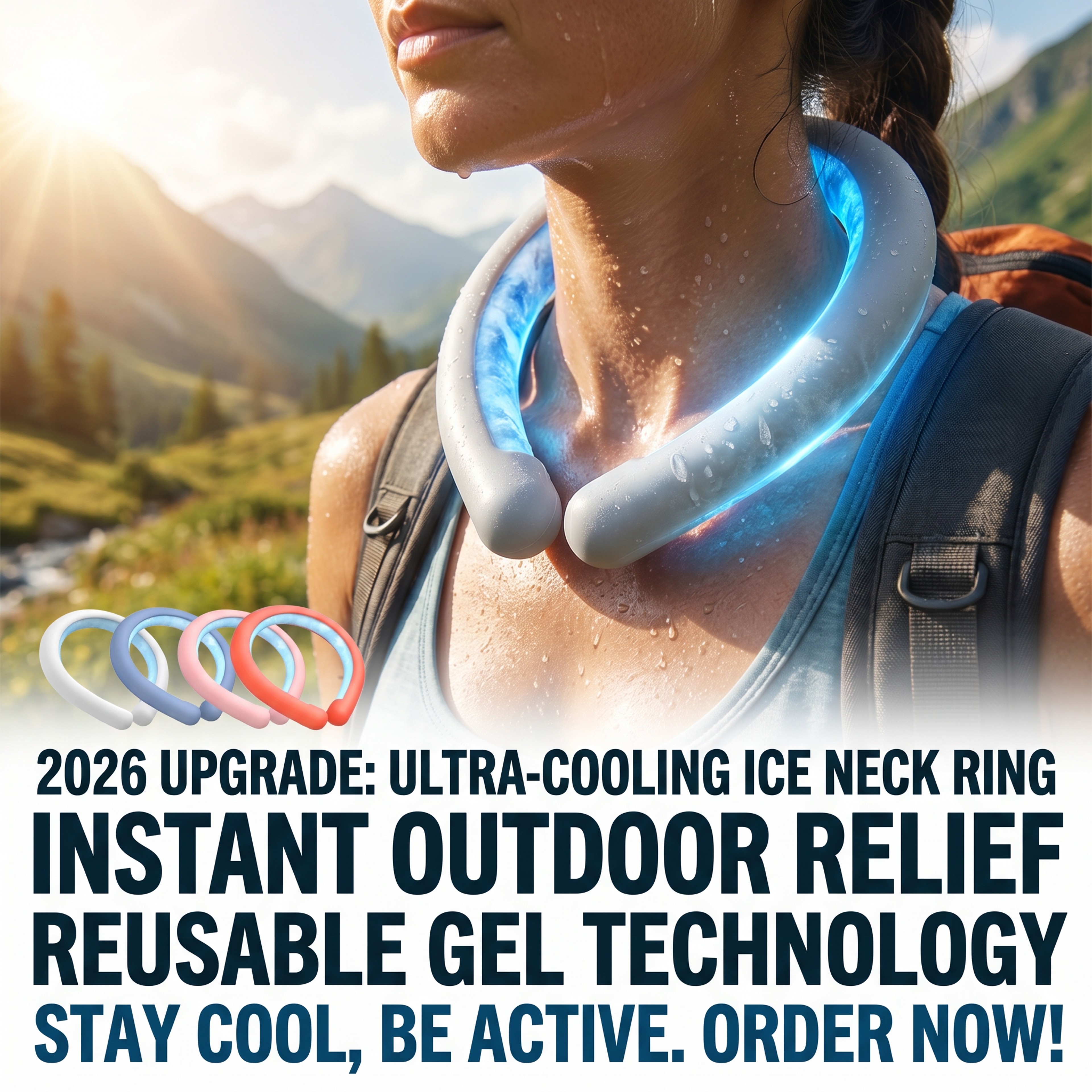 ArcticCool Reusable Neck Cooling Tube Wearable Ice Neck Wrap For Summer Heat Relief 1