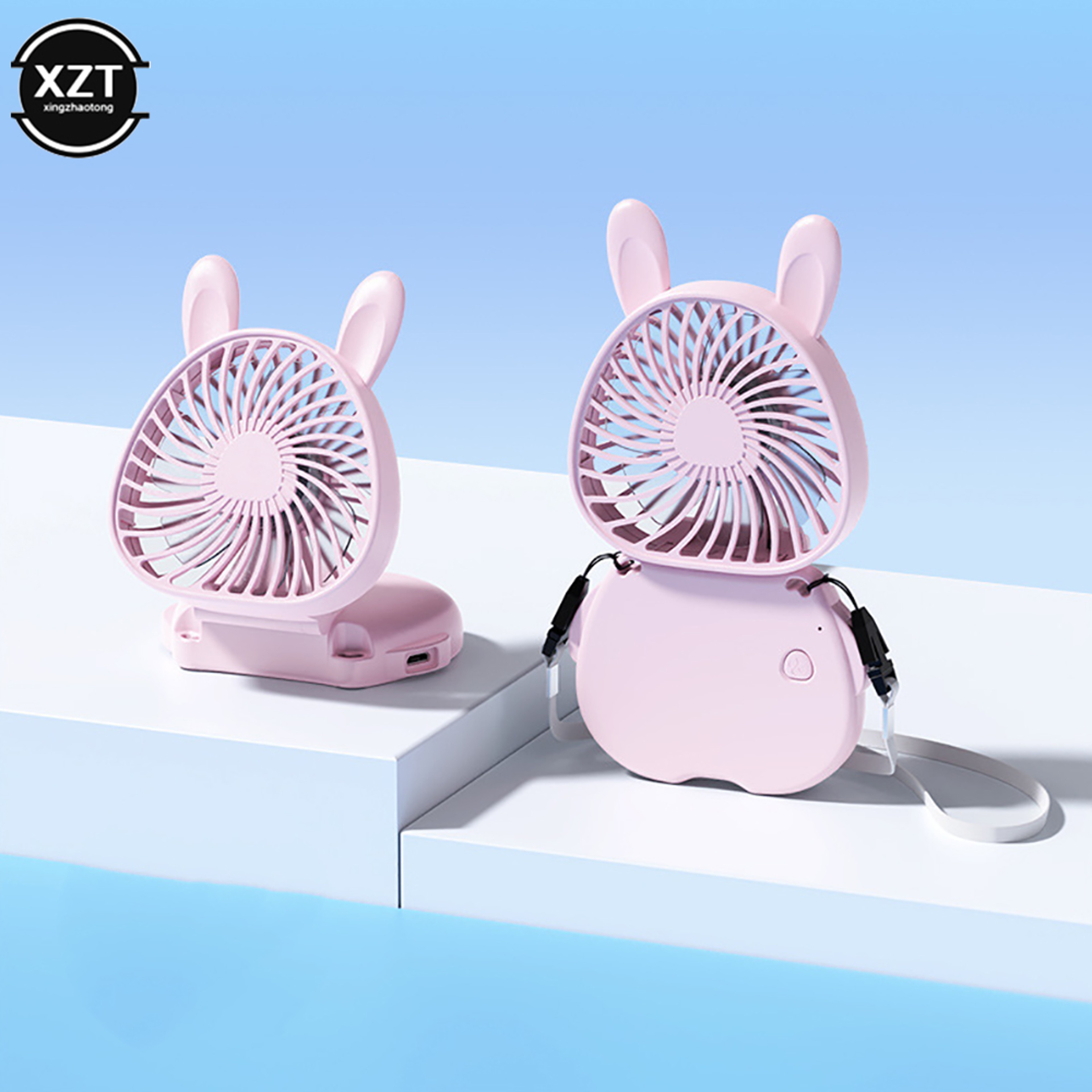 Portable Neck Fan USB Rechargeable Foldable Personal Cooling Fan – view 3