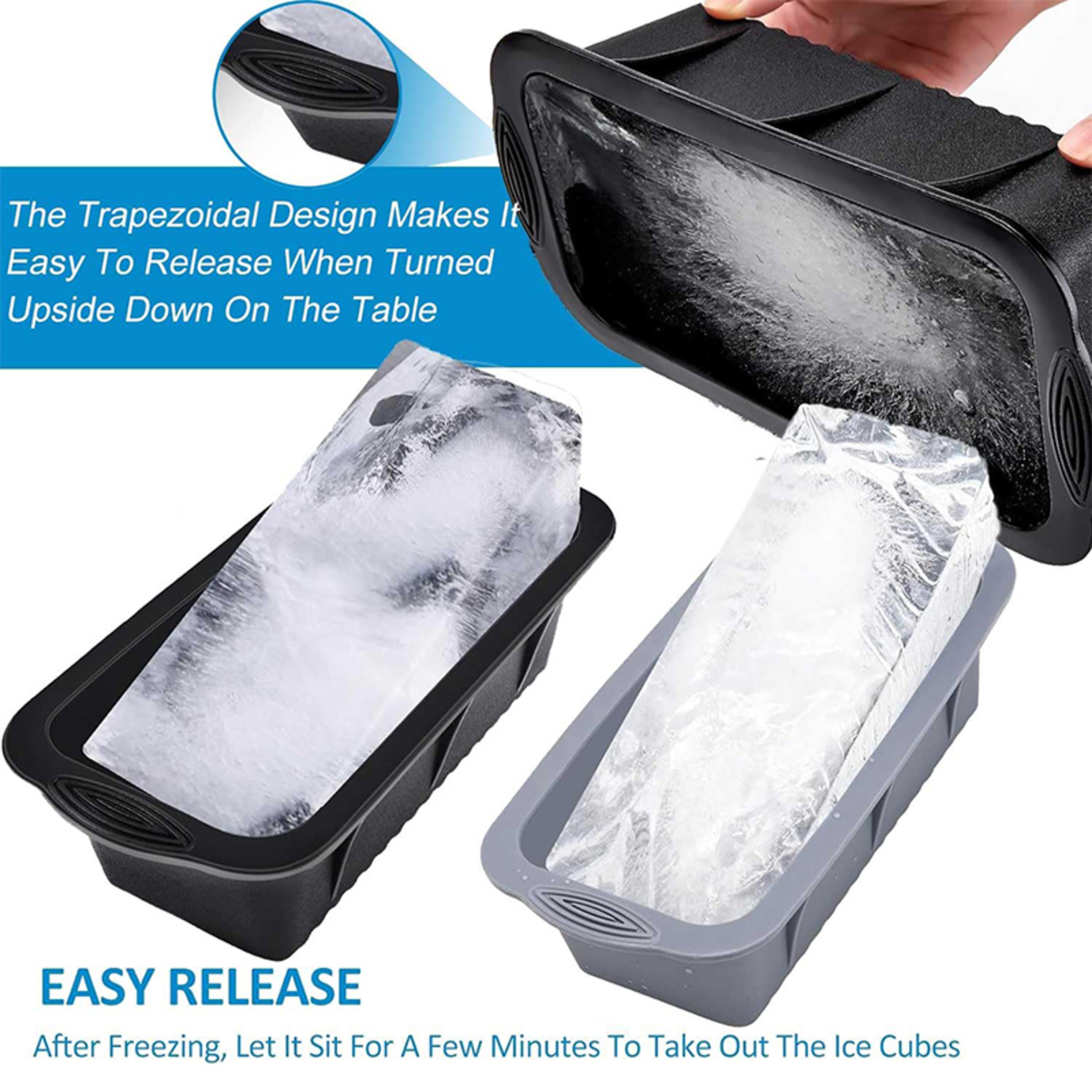 Extra Large Ice Bath Mold For Cold Plunge Recovery Silicone Ice Block Tray 2