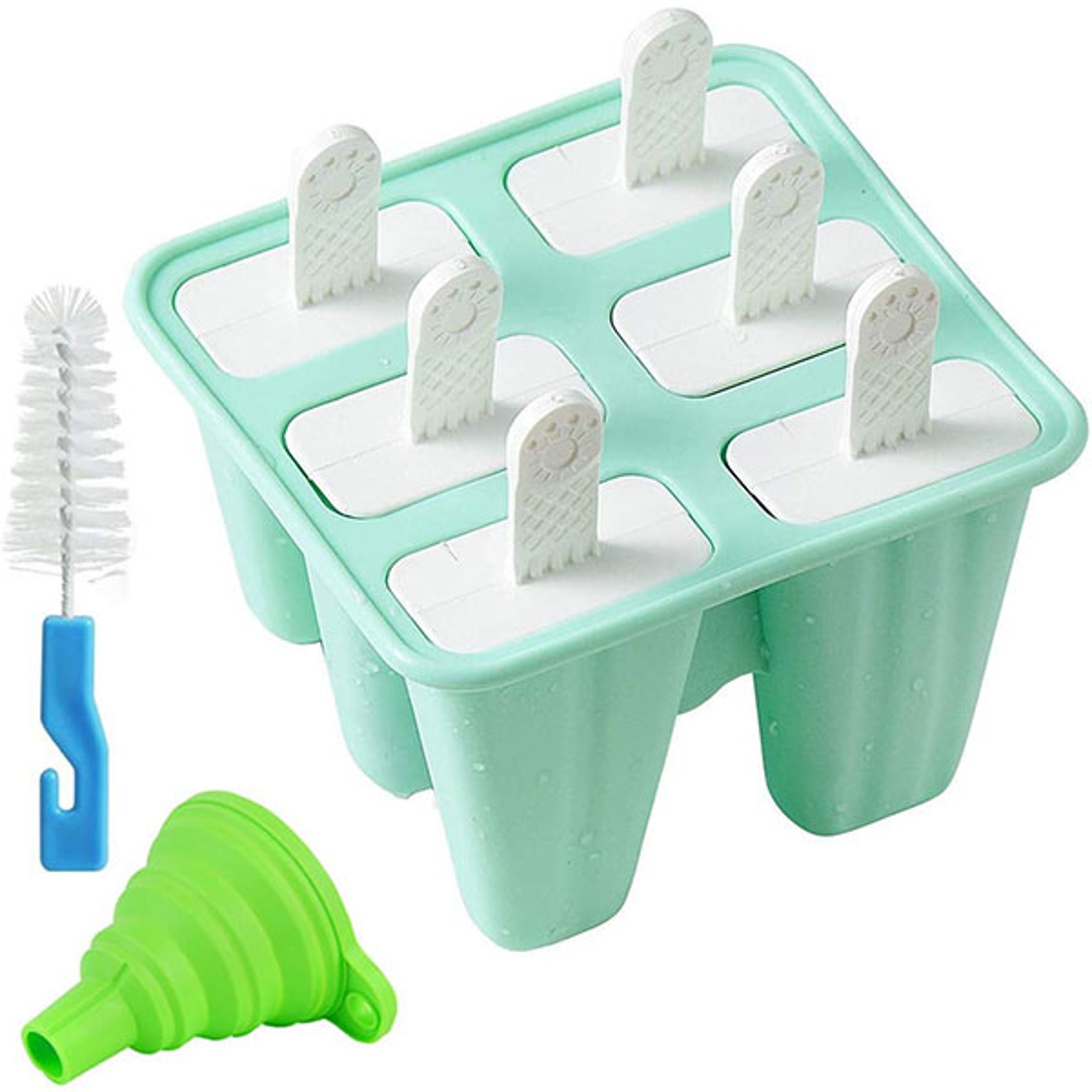 Silicone Popsicle Molds Set With Funnel  Brush BPA Free Reusable Ice Pop Maker 0