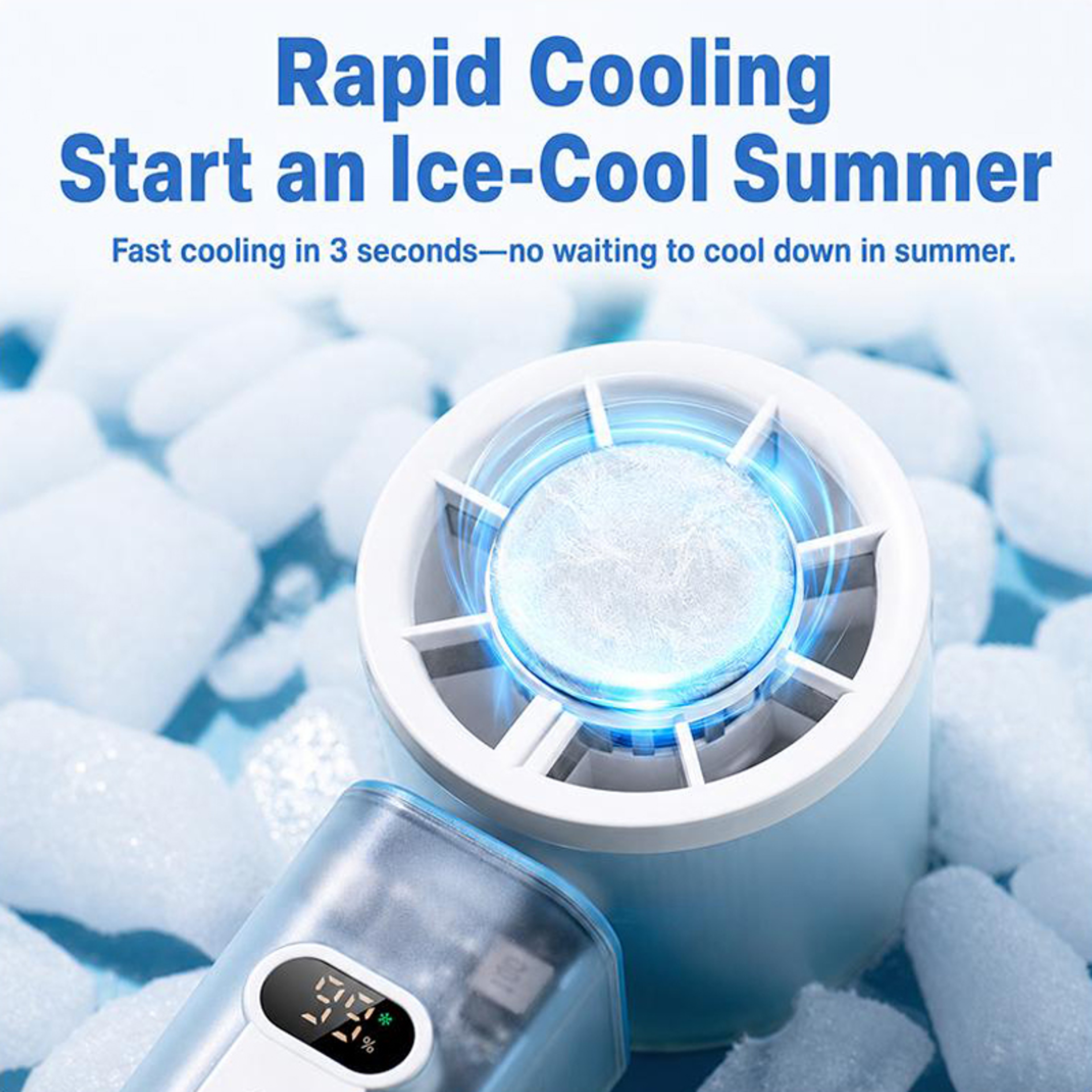 AeroCool Pro Handheld Cooling Fan with 100 Speed Control & Digital Display – view 6