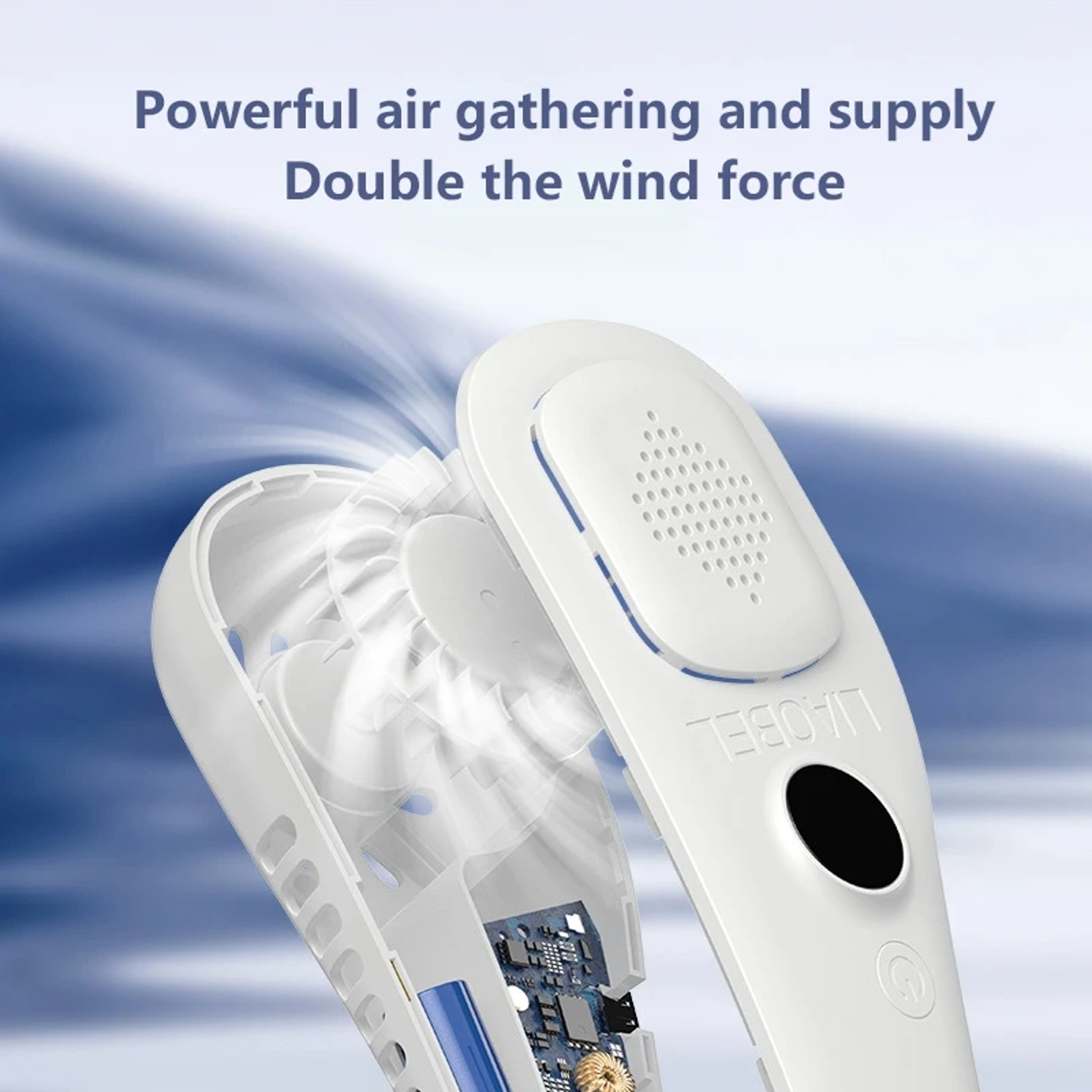 AeroCool Wearable Neck Fan Portable Bladeless USB Rechargeable Cooling Fan 3