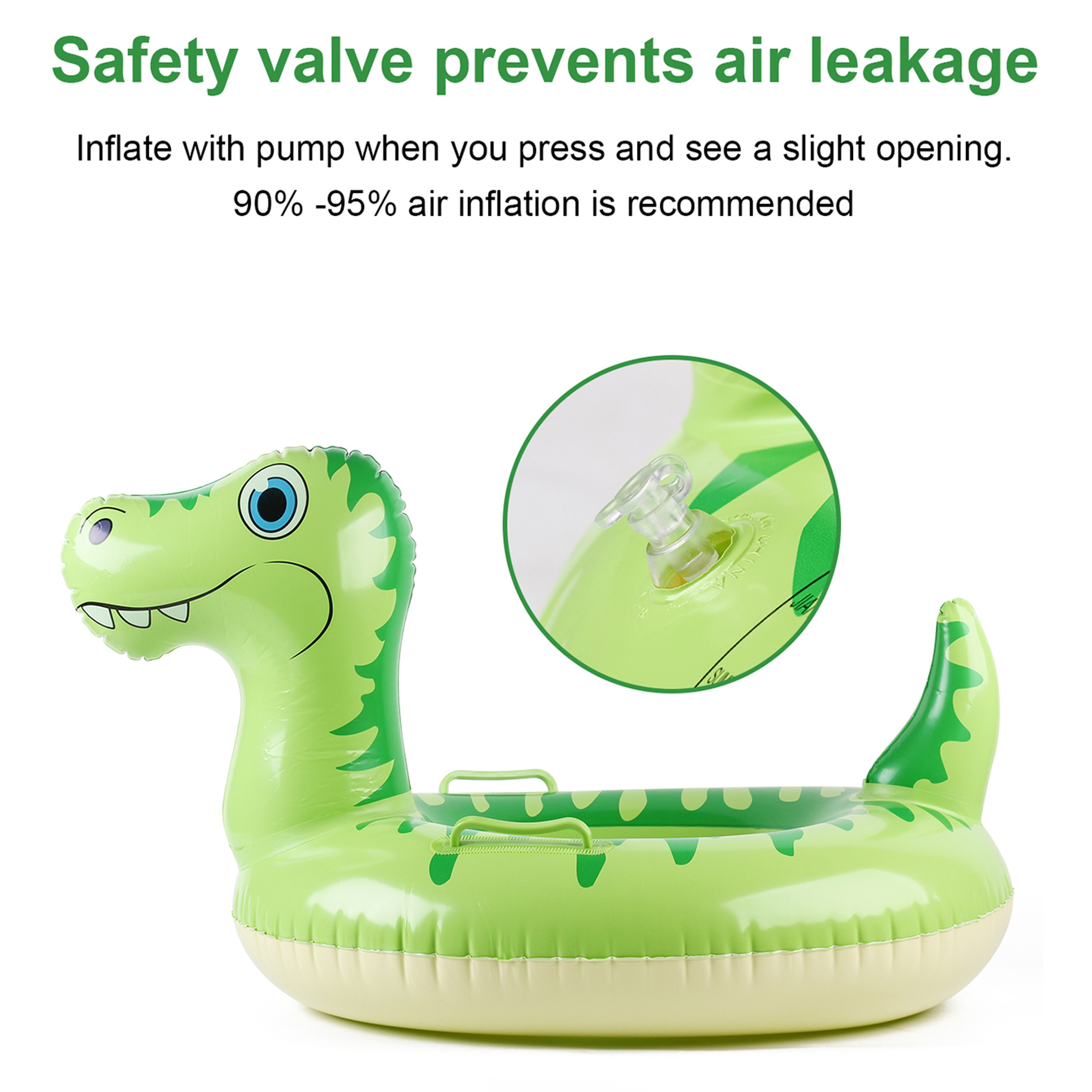 DinoSplash Inflatable Dinosaur Swim Ring For Kids Fun Pool Adventures 2