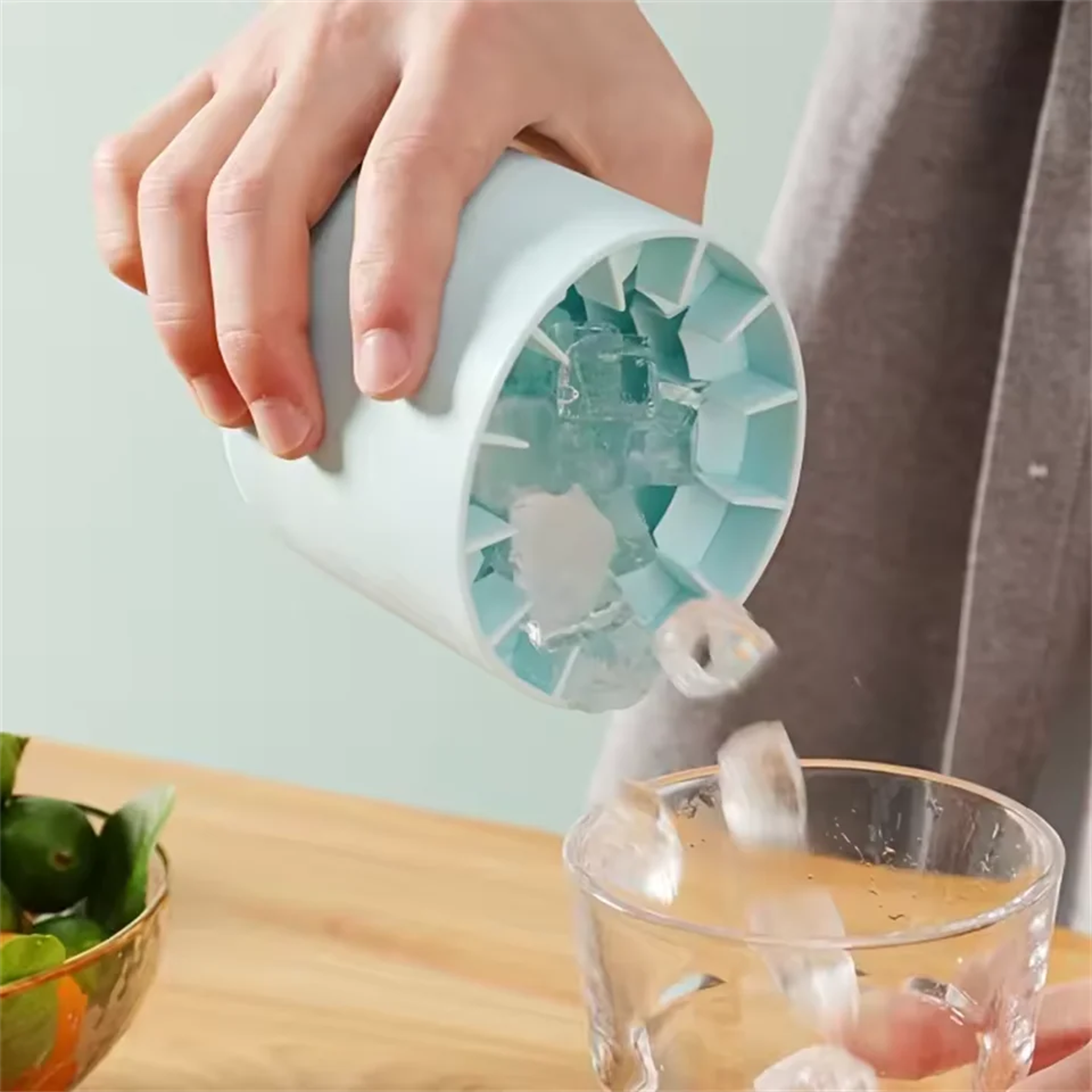 ChillStack Silicone Ice Cube Maker With Storage Bucket  Quick Release Ice Mold 1