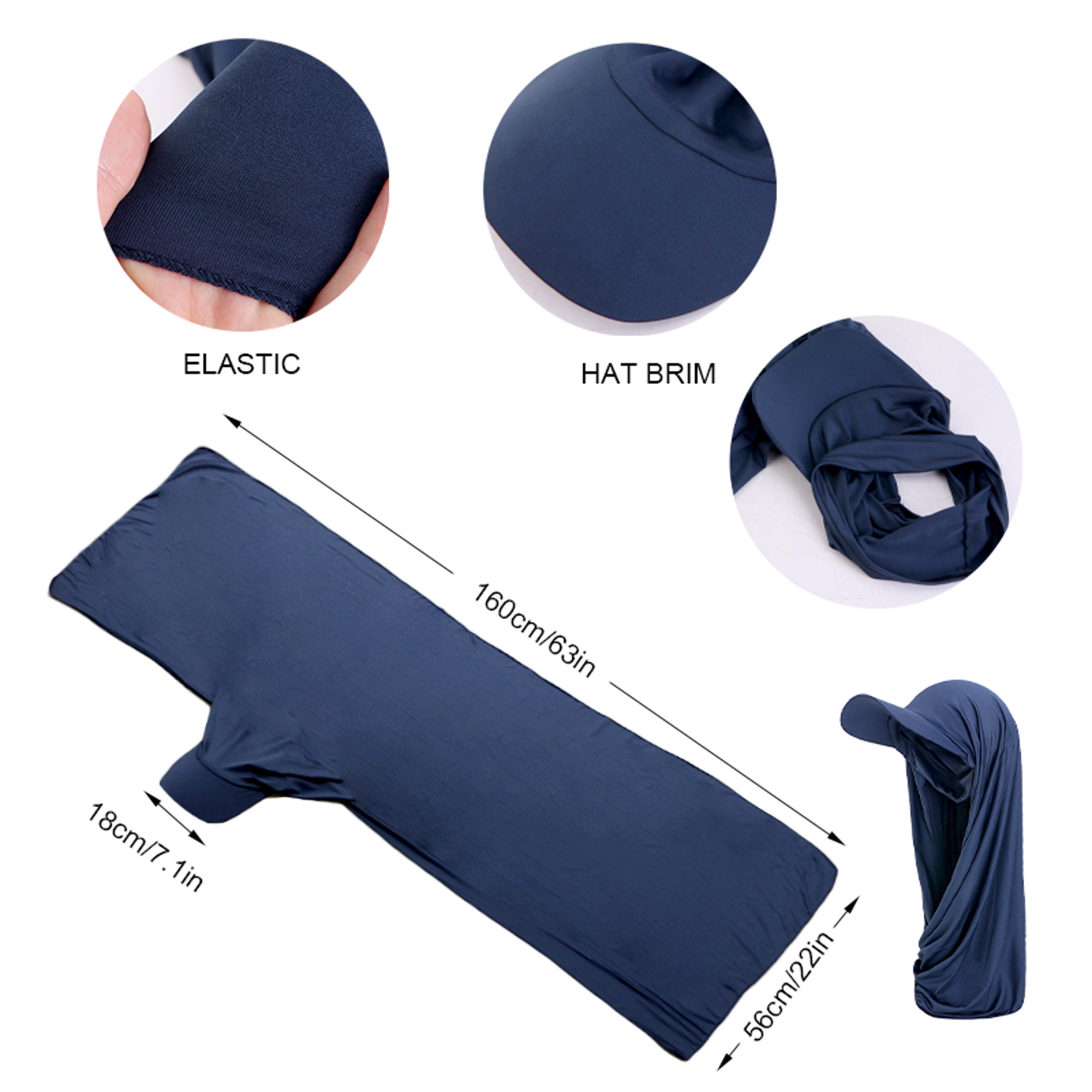 SunShield Ready Wear Hijab Cap With Visor  Pre Tied Bandana Scarf For Women 1