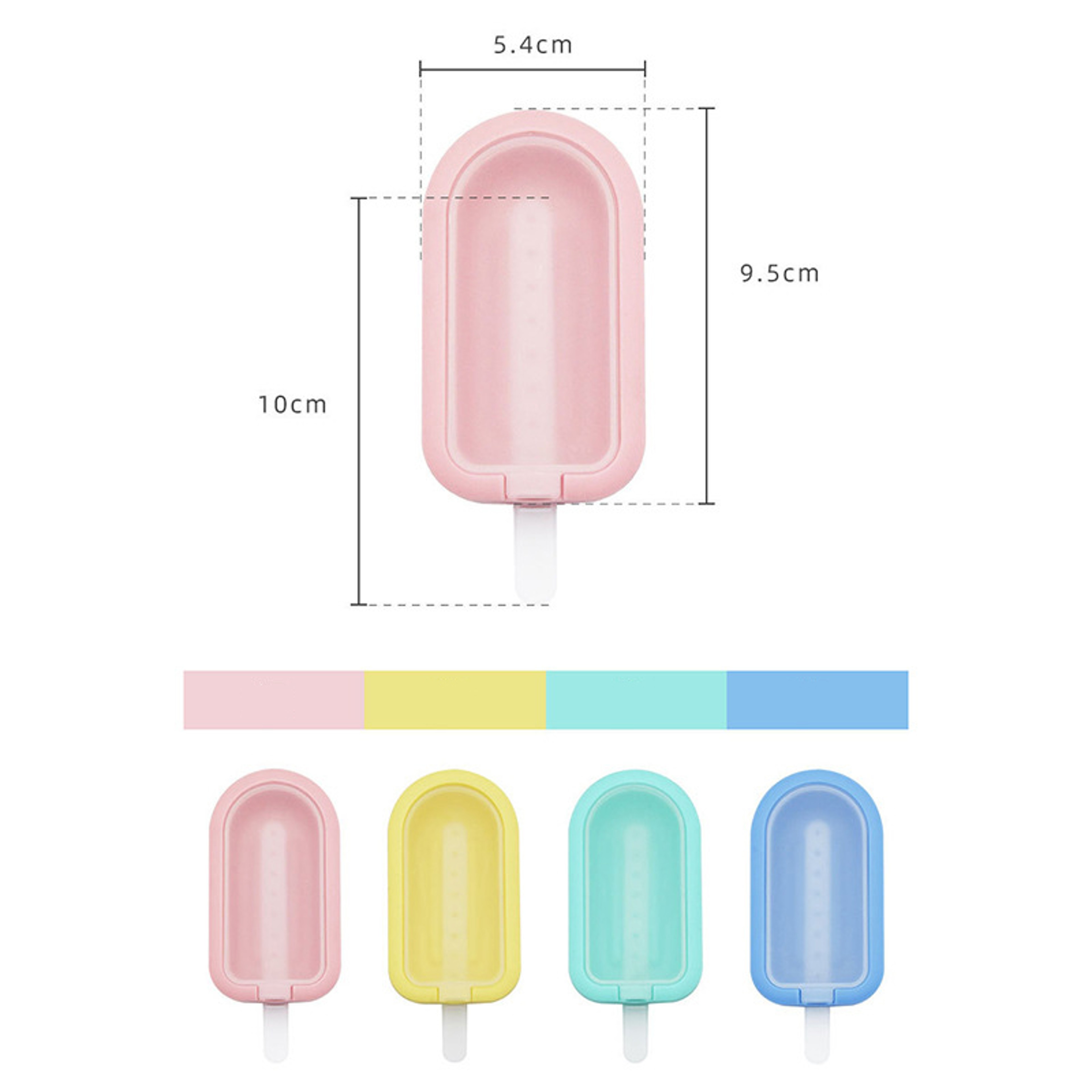 Reusable Silicone Popsicle Mold Set 4 Pack DIY Ice Cream & Frozen Treat Maker – view 6