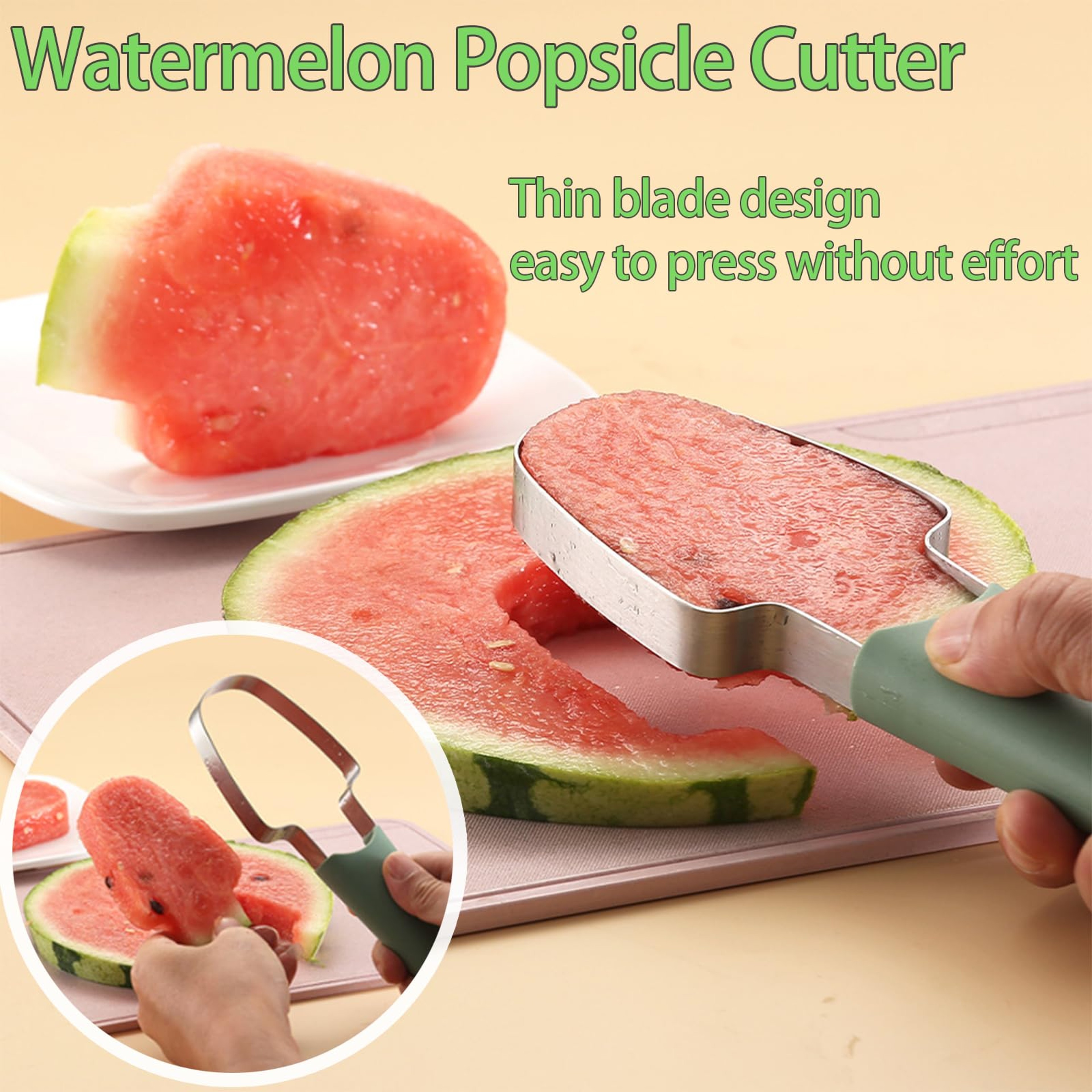 3 in 1 Stainless Steel Watermelon Slicer Fork Cutter Tool for Easy Fruit Serving – view 4