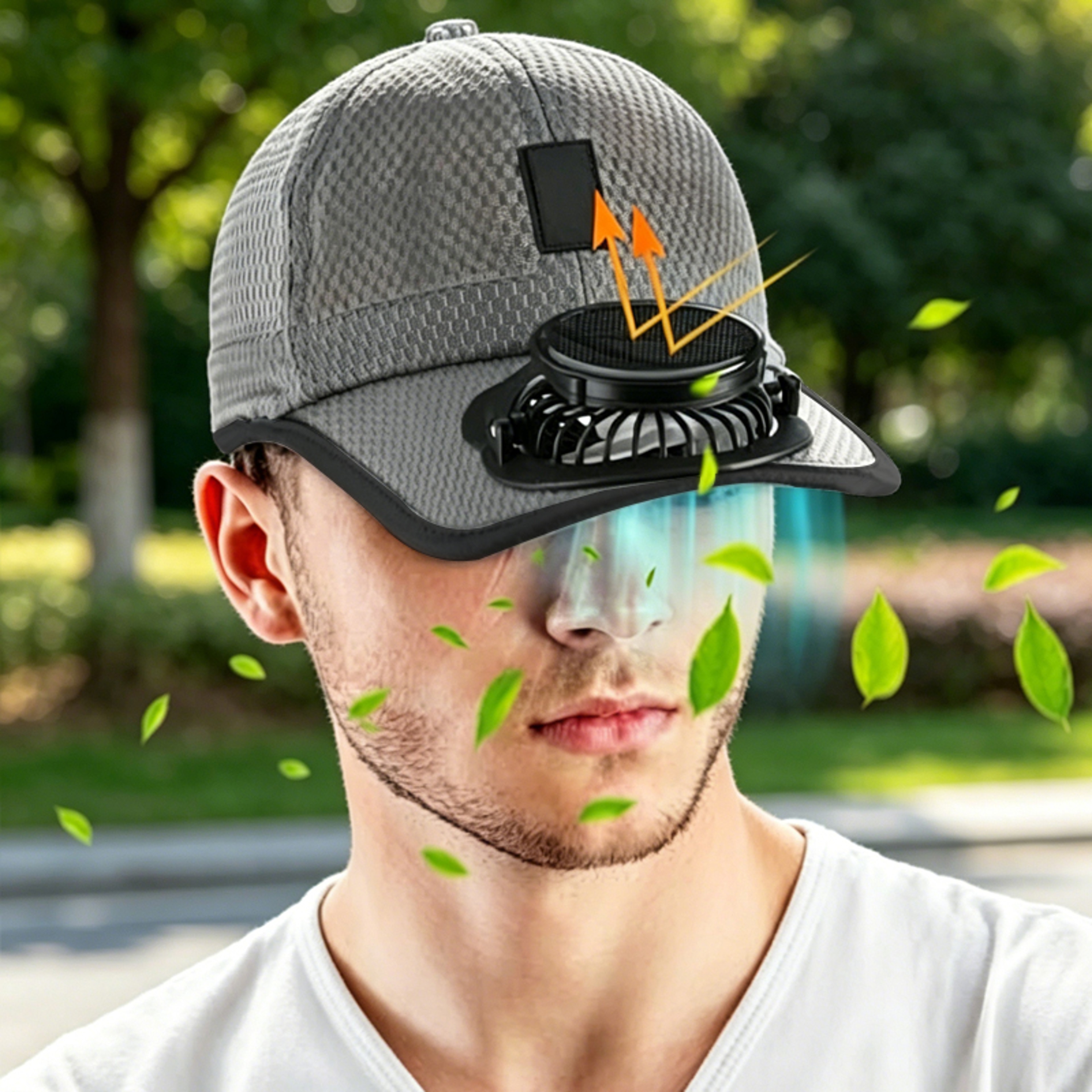 Solar Fan Hat USB Rechargeable Cooling Baseball Cap With UV Protection For Hiking Fishing  Outdoor  1