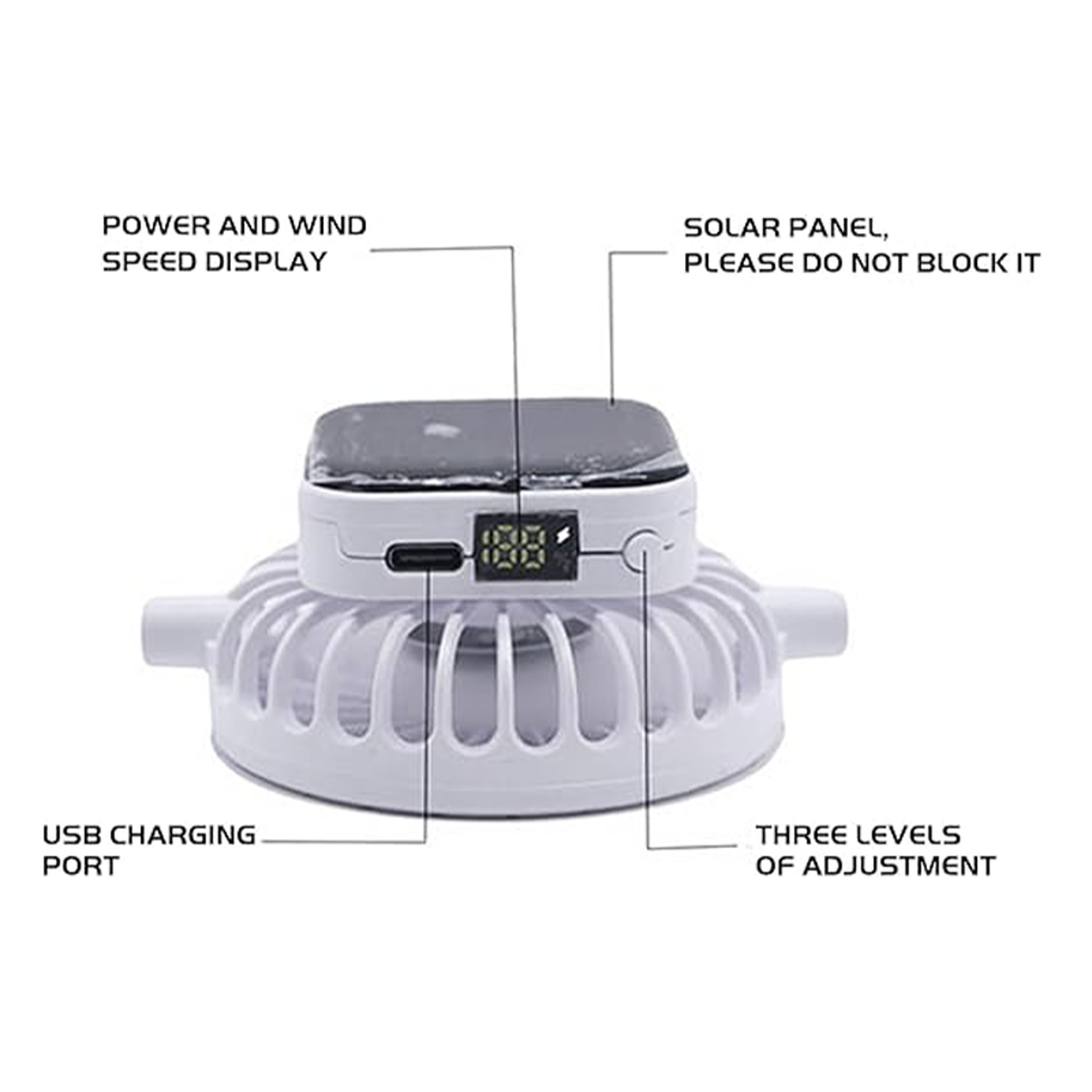 Solar Fan Hat USB Rechargeable Cooling Baseball Cap With UV Protection For Hiking Fishing  Outdoor  4