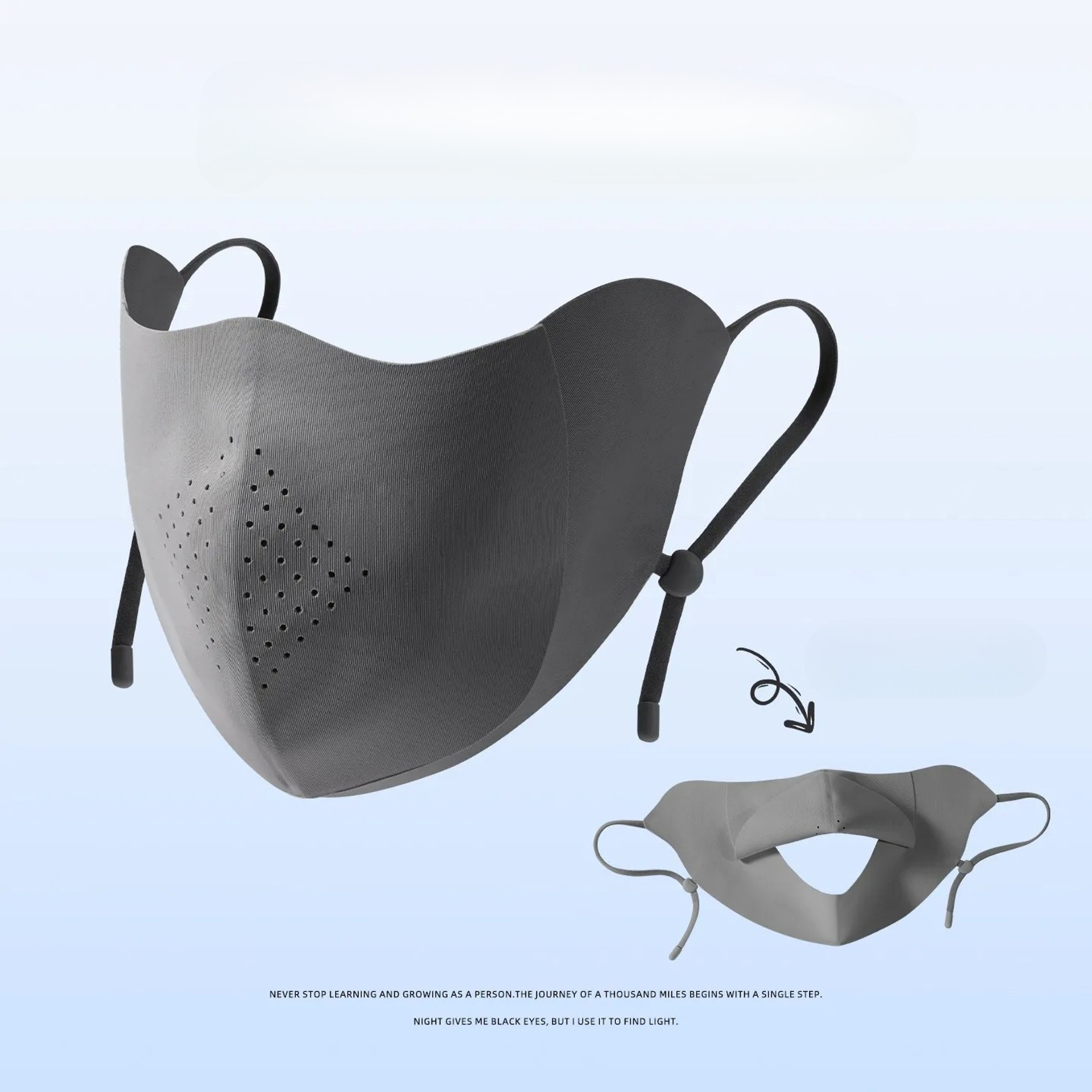 UV Protection Ice Silk Face Mask With Drinking Opening For Cycling Driving  Outdoor Summer Wear 6