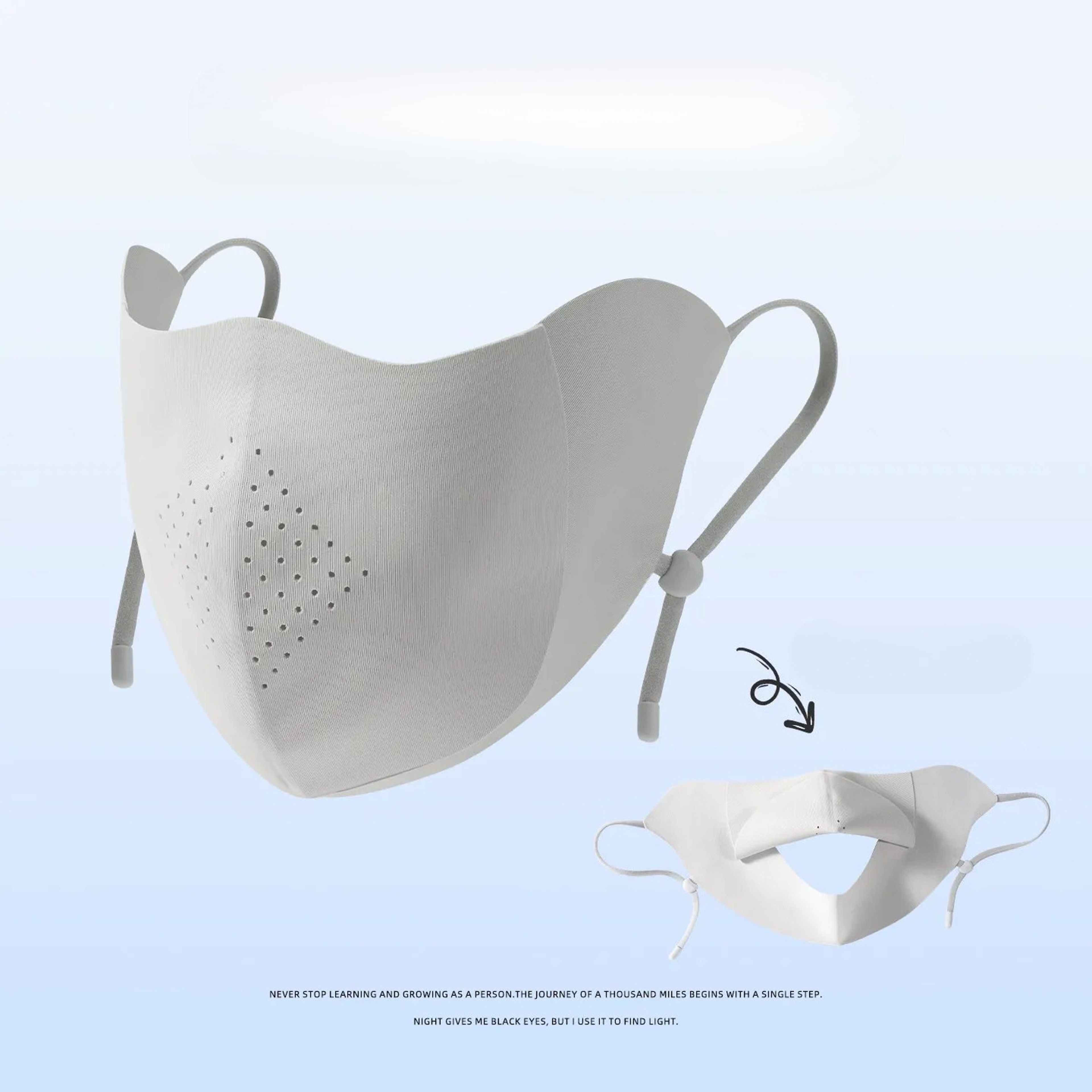 UV Protection Ice Silk Face Mask With Drinking Opening For Cycling Driving  Outdoor Summer Wear 8