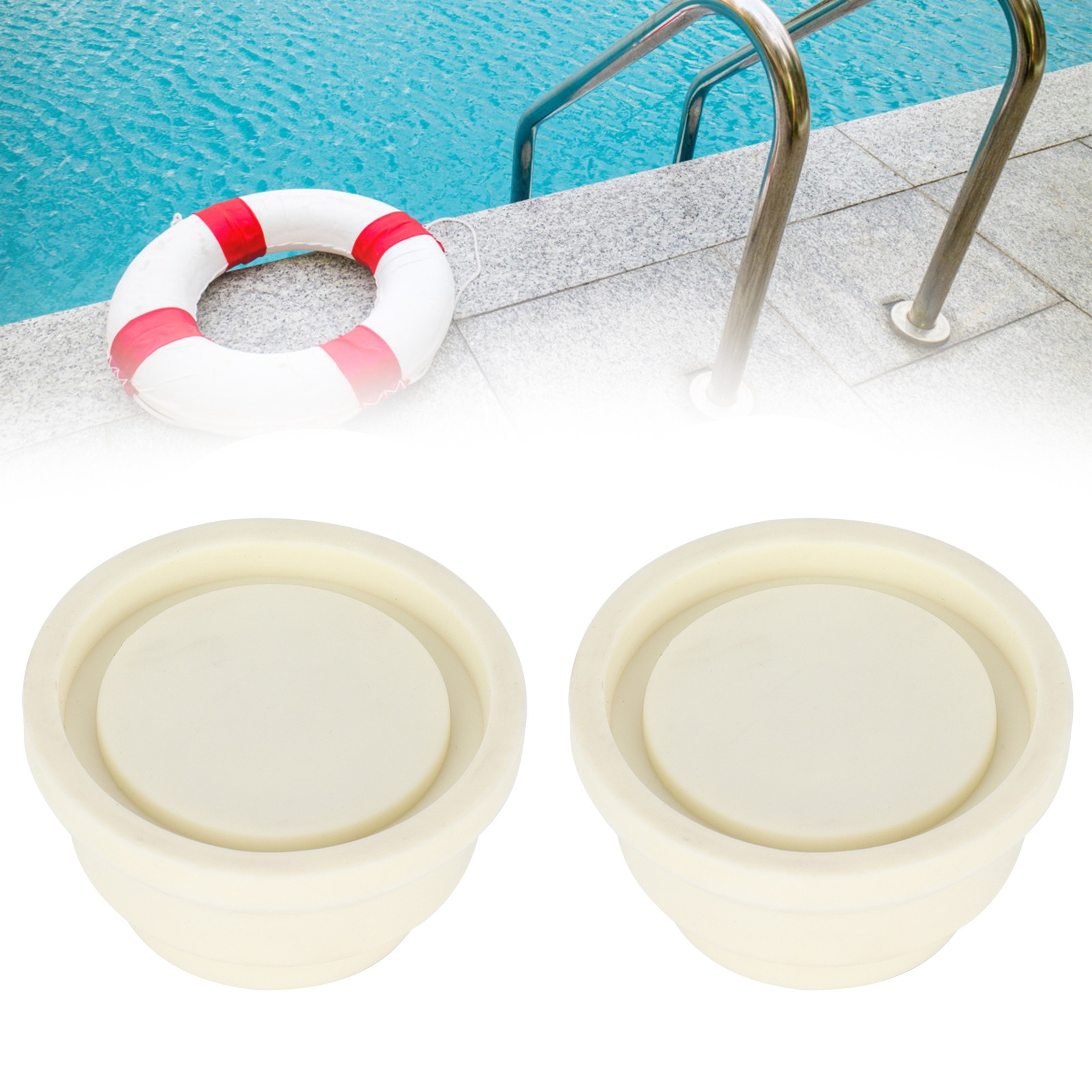 Premium Swimming Pool Ladder Bumper Rubber Plug Set Pool Ladder Protector Replacement Caps 0
