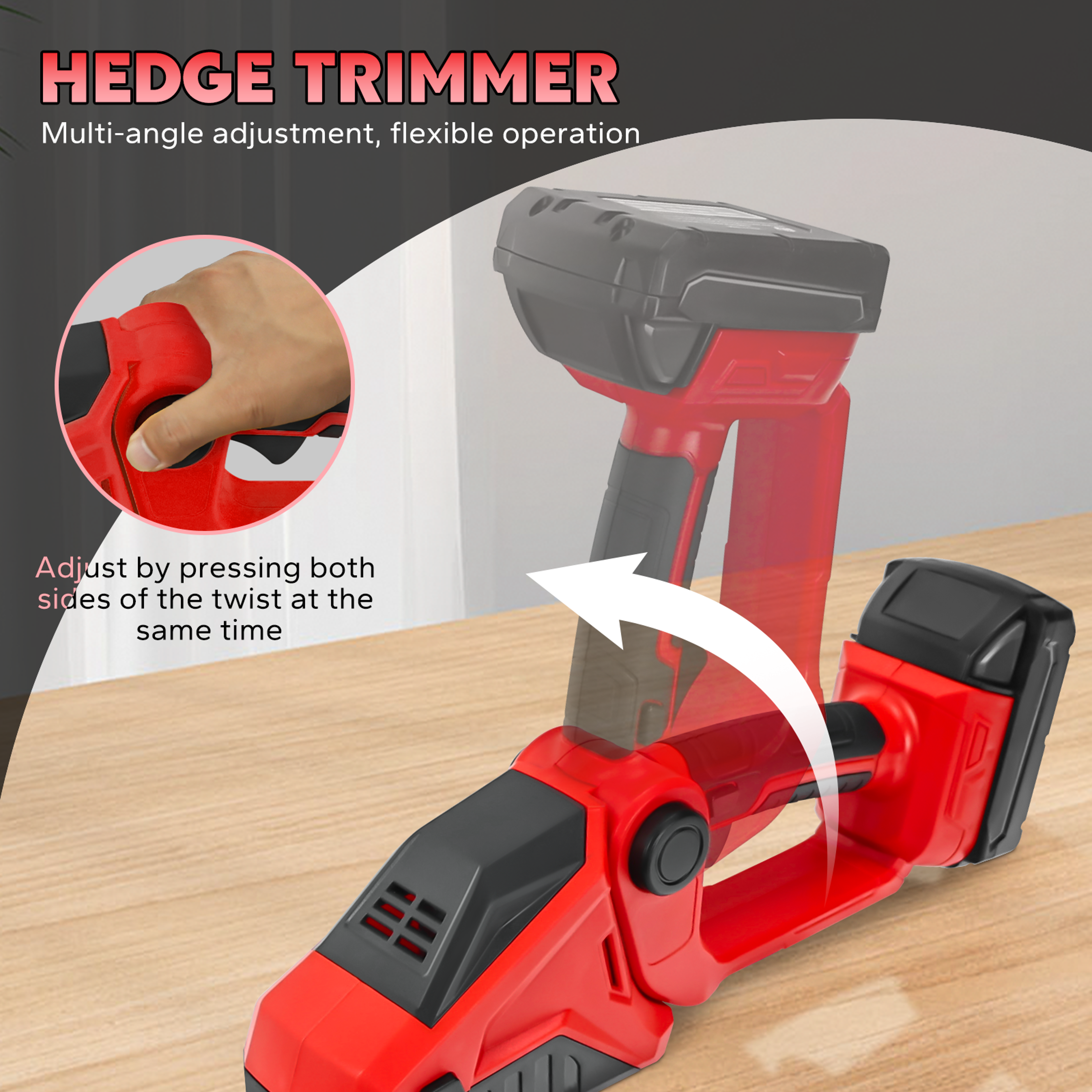 Cordless Hedge Trimmer 2 in 1 Grass Shears Electric Shrub Trimmer for Milwaukee 18V Battery – view 3