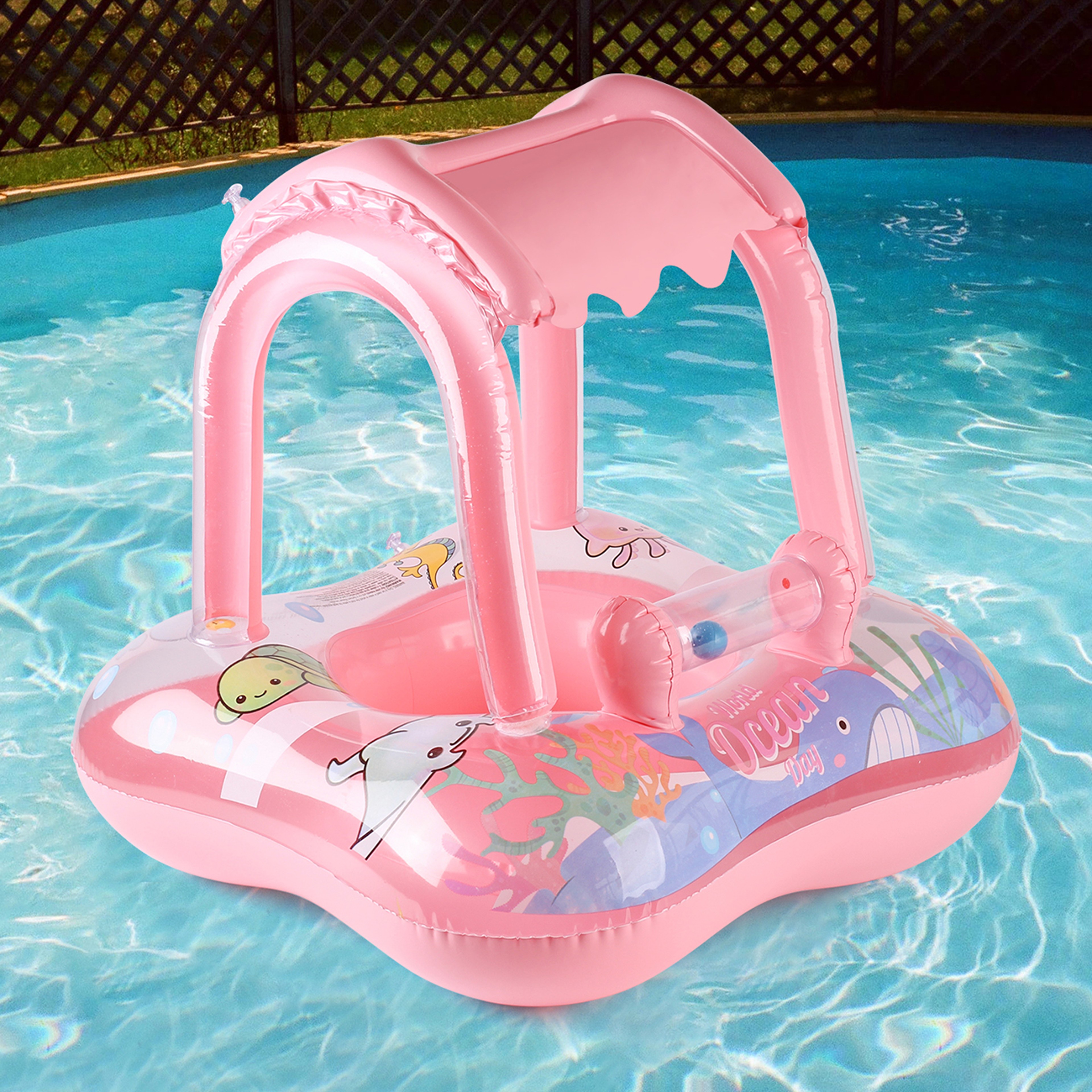 Baby Pool Float With Canopy For Toddlers And Infants 2