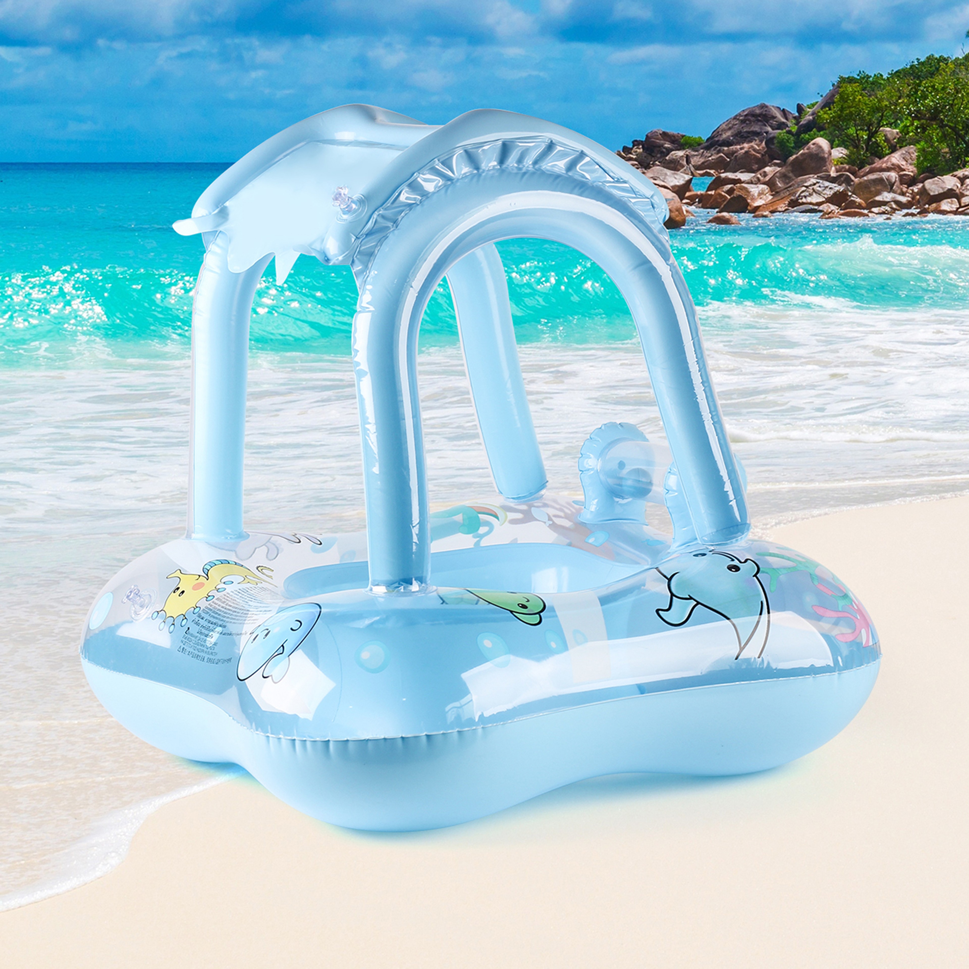 Baby Pool Float With Canopy For Toddlers And Infants 3