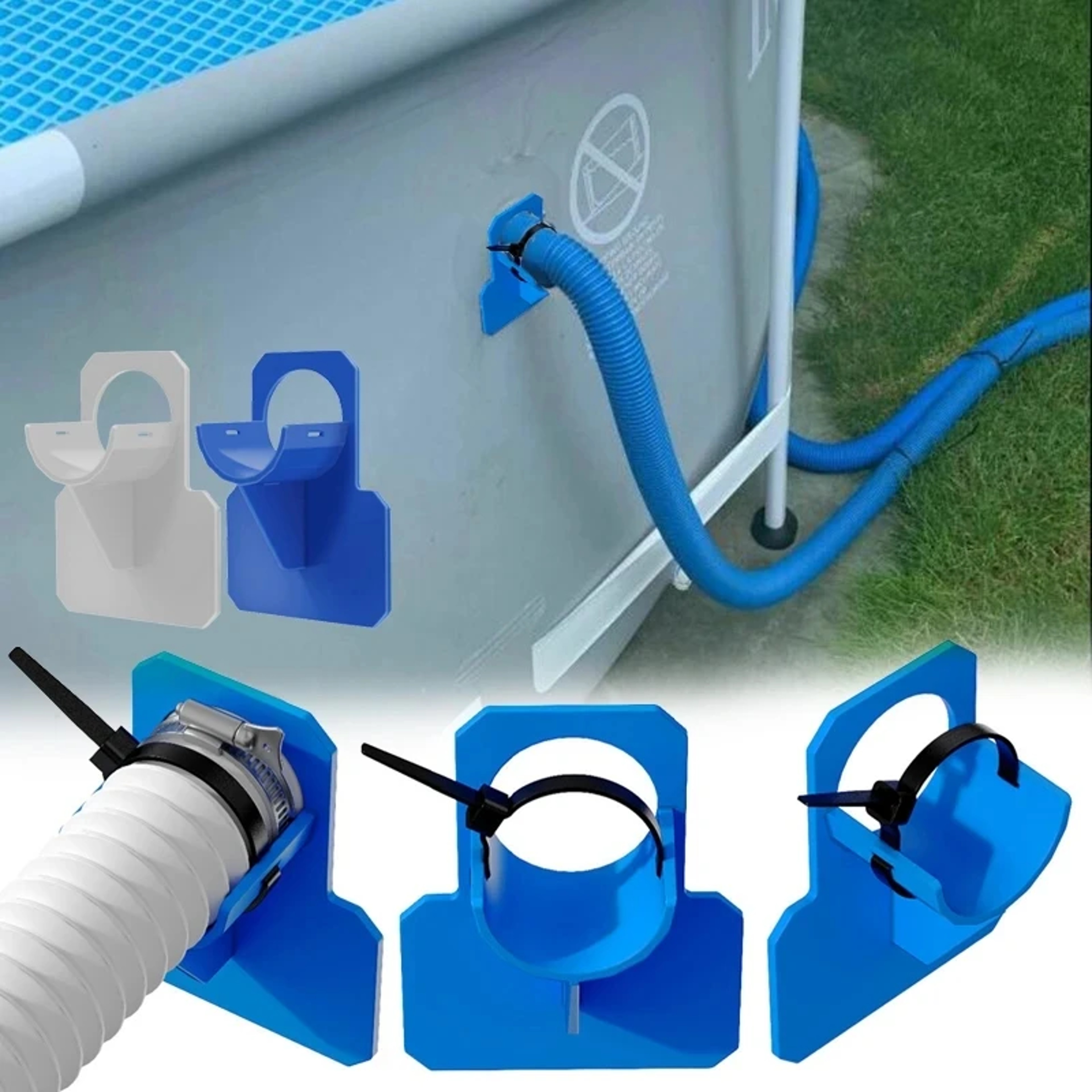 Heavy Duty Pool Hose Holder For Above Ground Pools Compatible With Intex  Bestway 3038mm Pipes 0