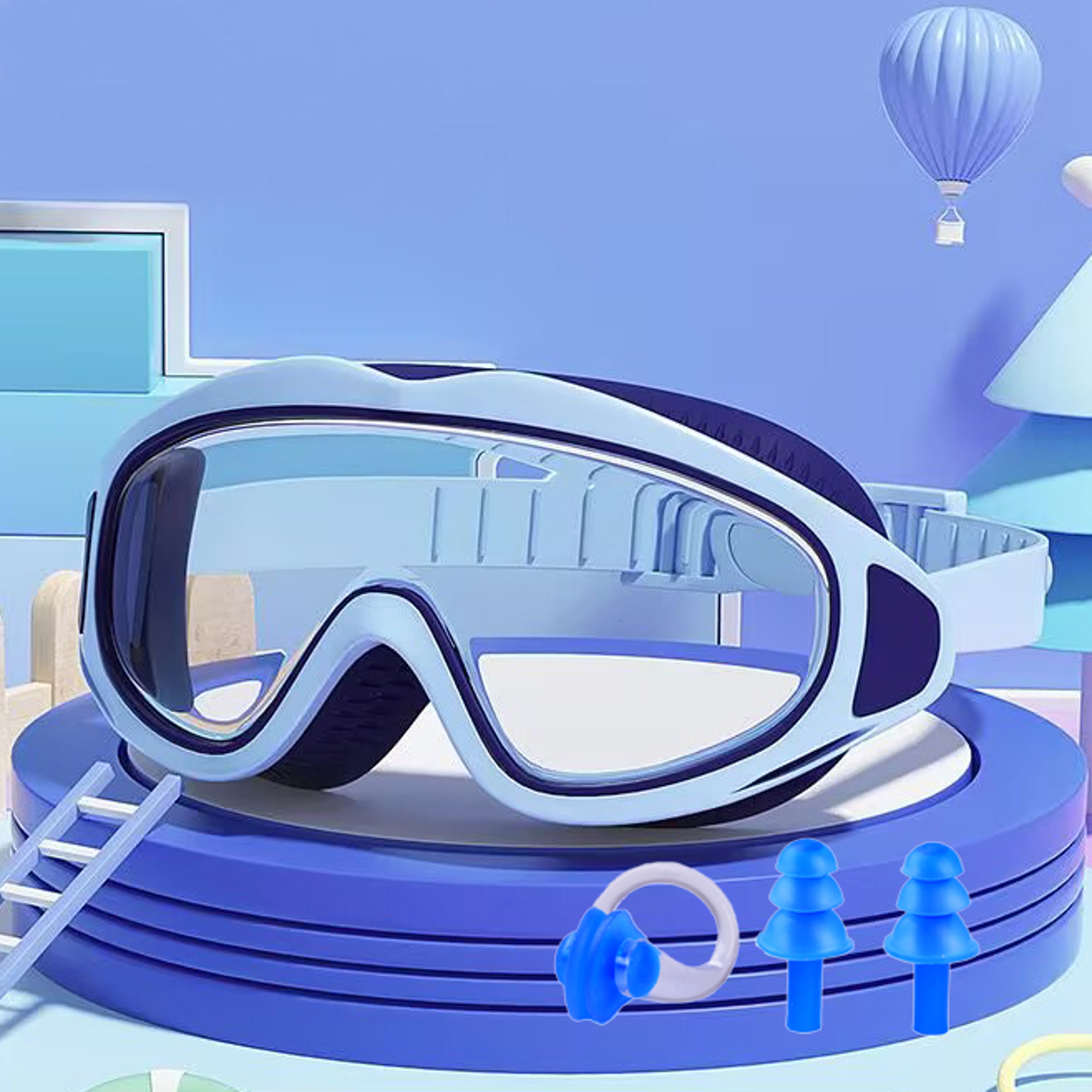 Kids Swim Goggles With Anti Fog UV Protection Wide View Lens 7