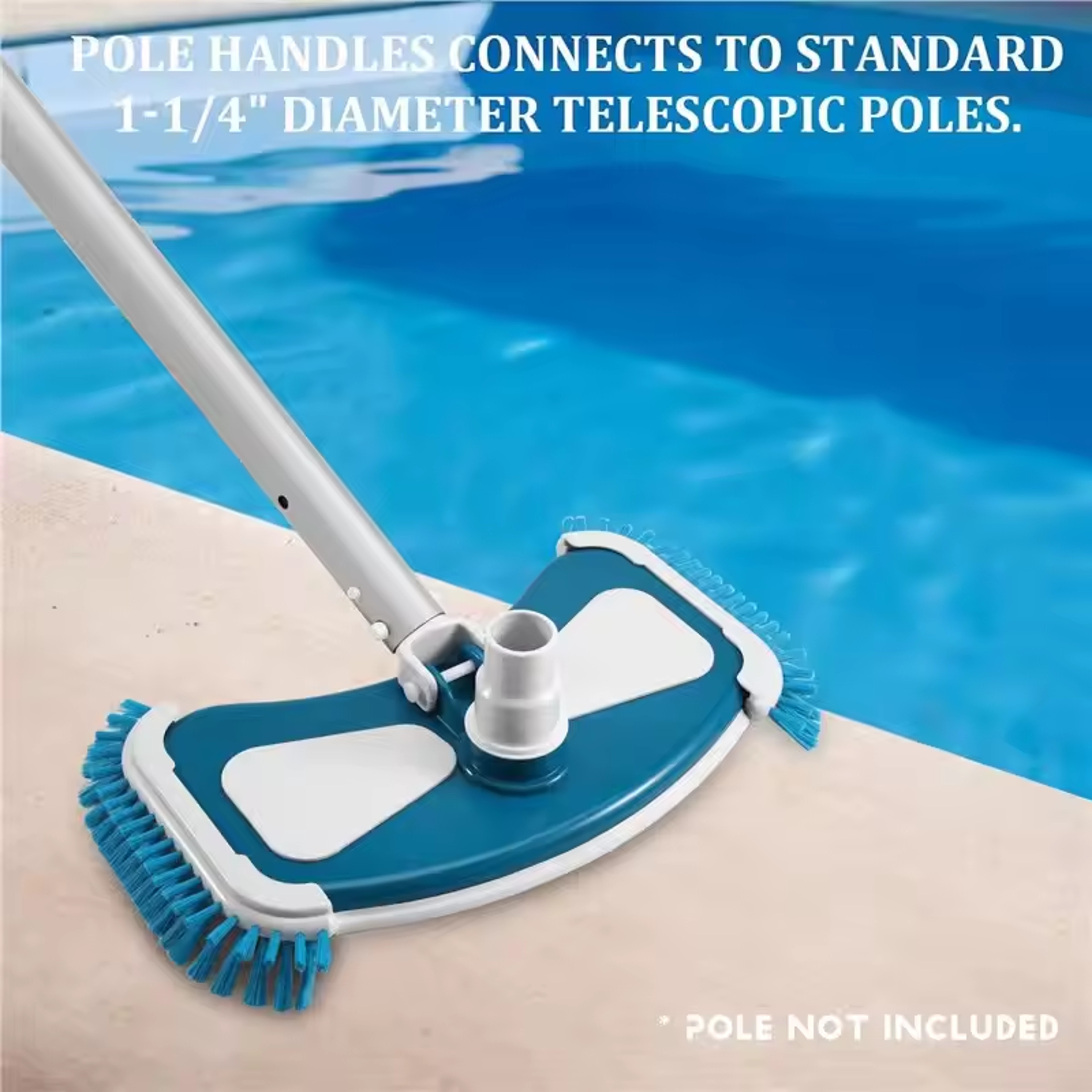 Portable Pool Vacuum Head With Side Brushes For Easy Swimming Pool Cleaning 1