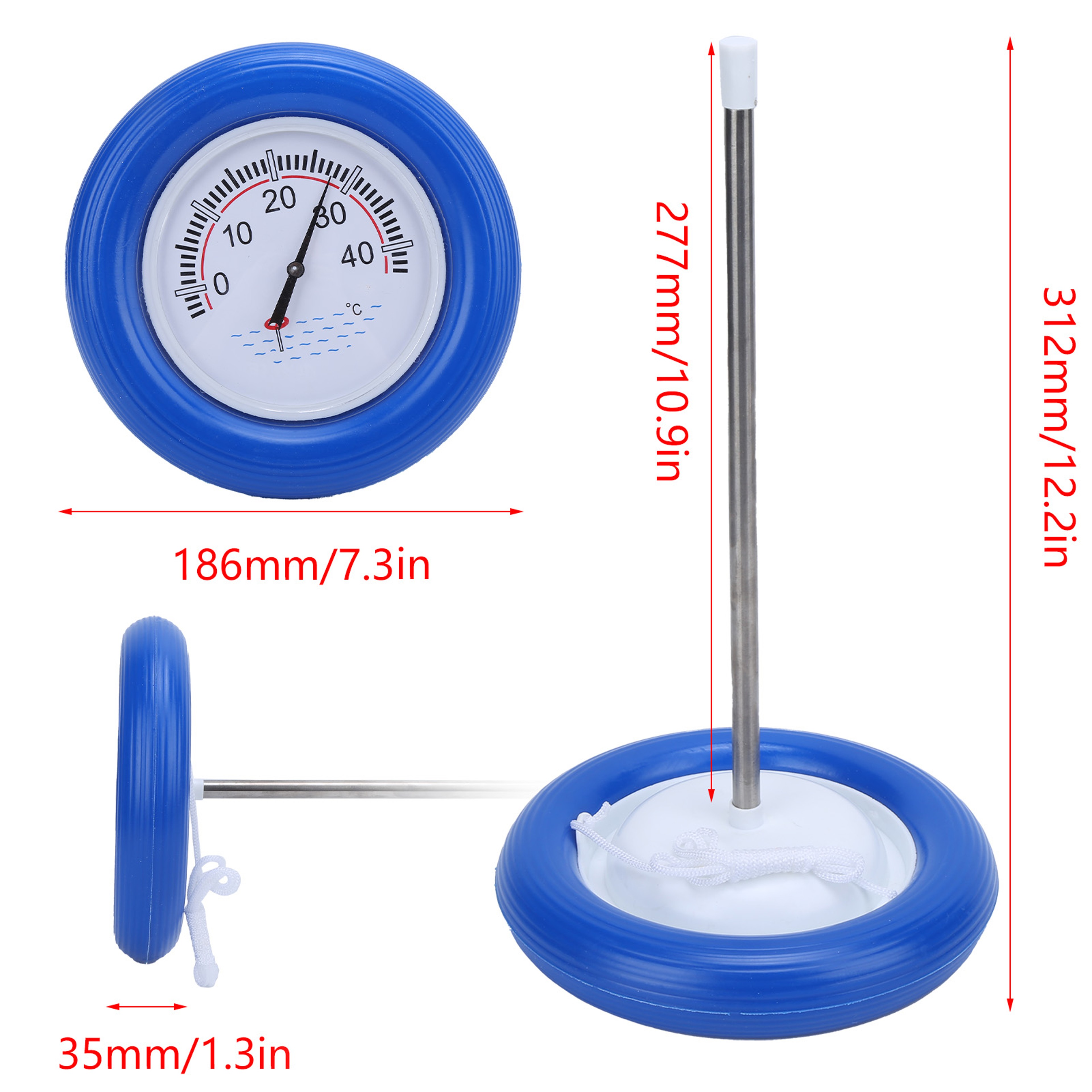 Floating Pool Thermometer For Pools Spas  Hot Tubs With Easy Read Water Temperature Display 3