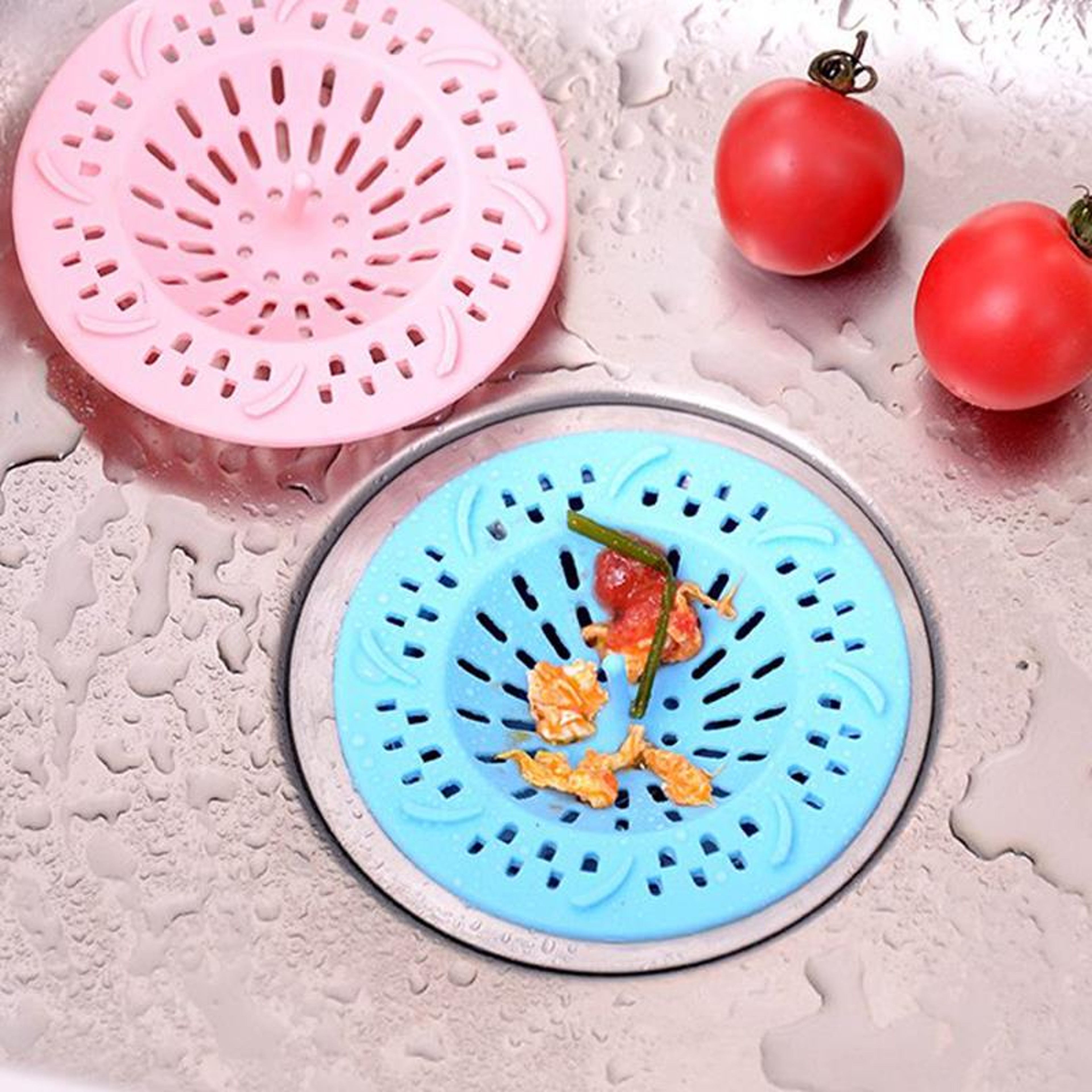 Silicone Drain Strainer Anti Clog Sink Drain Hair Catcher for Kitchen and Bathroom – view 2
