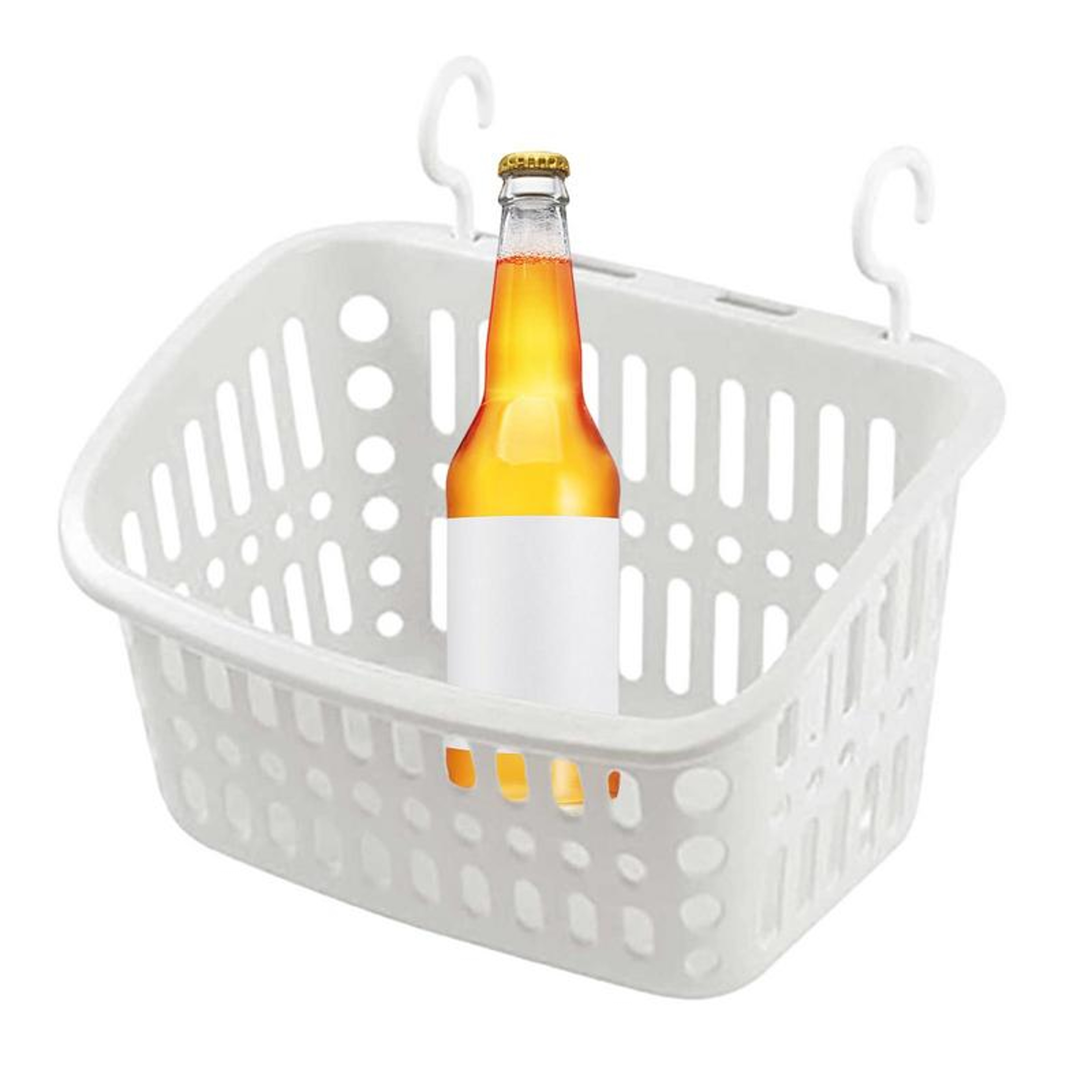 Poolside Drink Holder Basket For Above Ground Pools With Cup Holder And Storage Shelf 2