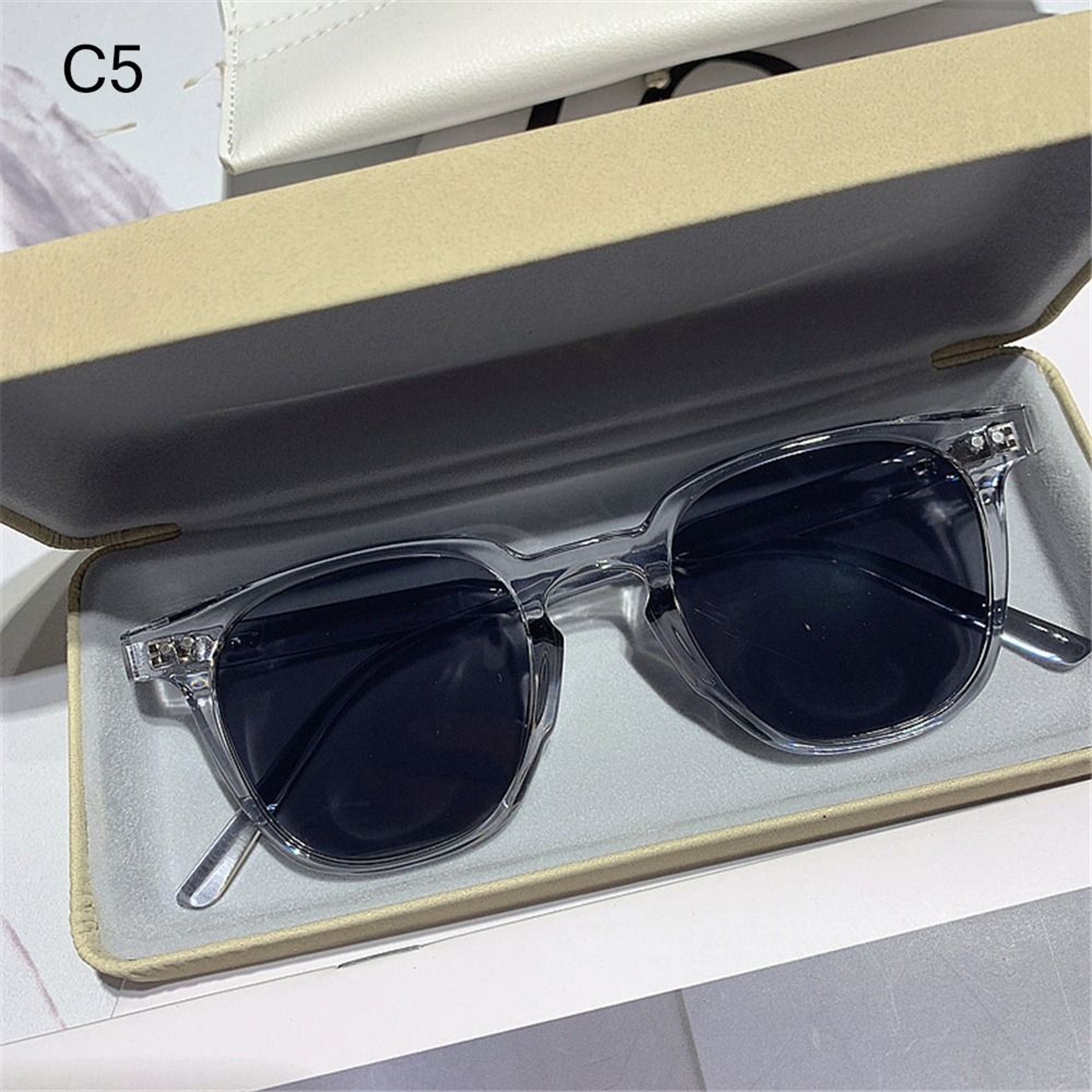 Vintage Square Sunglasses Designer Retro UV Fashion Eyewear For Women  Men 5