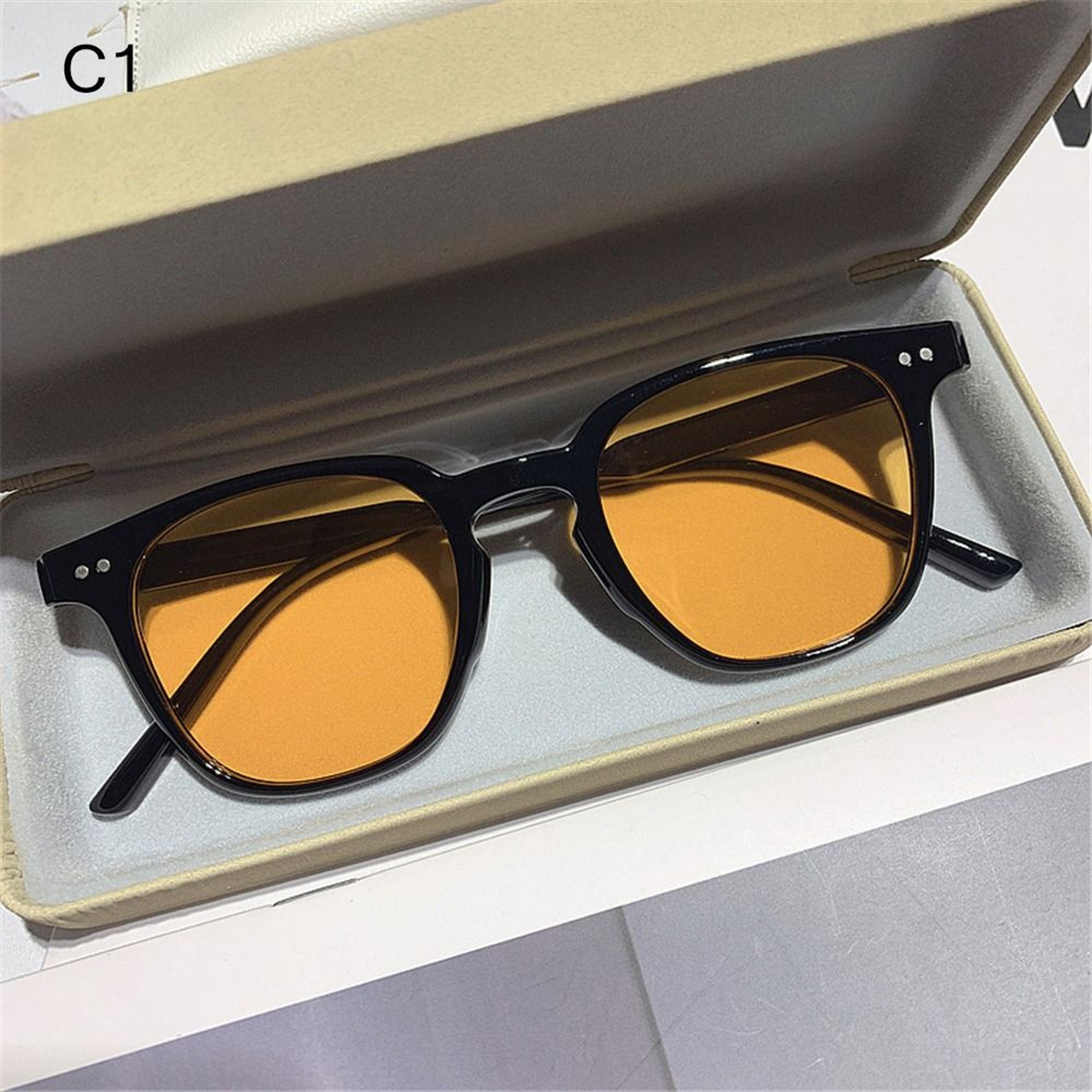 Vintage Square Sunglasses Designer Retro UV Fashion Eyewear For Women  Men 1