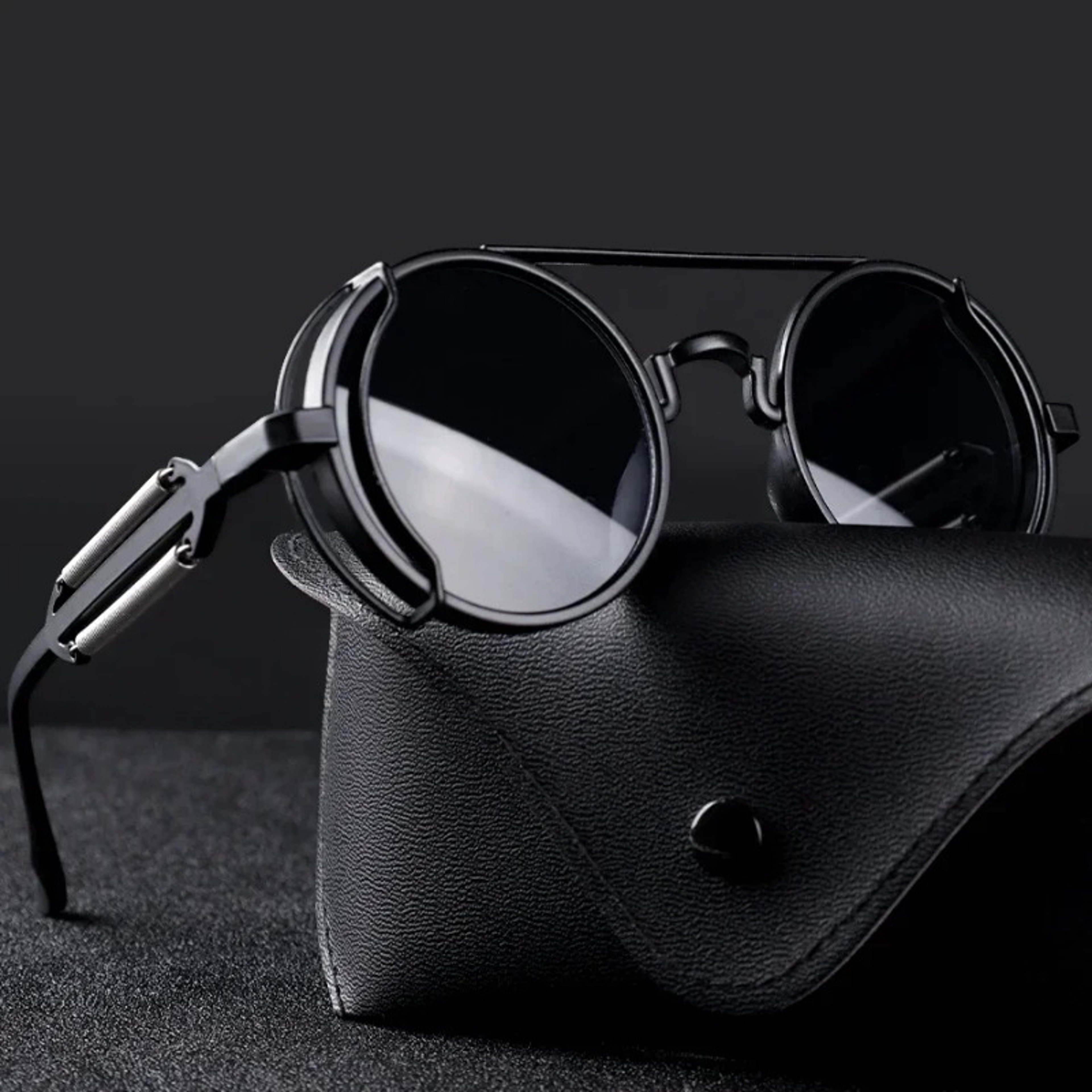Vintage Round UV400 Punk Sunglasses Retro Small Lens Shades 2