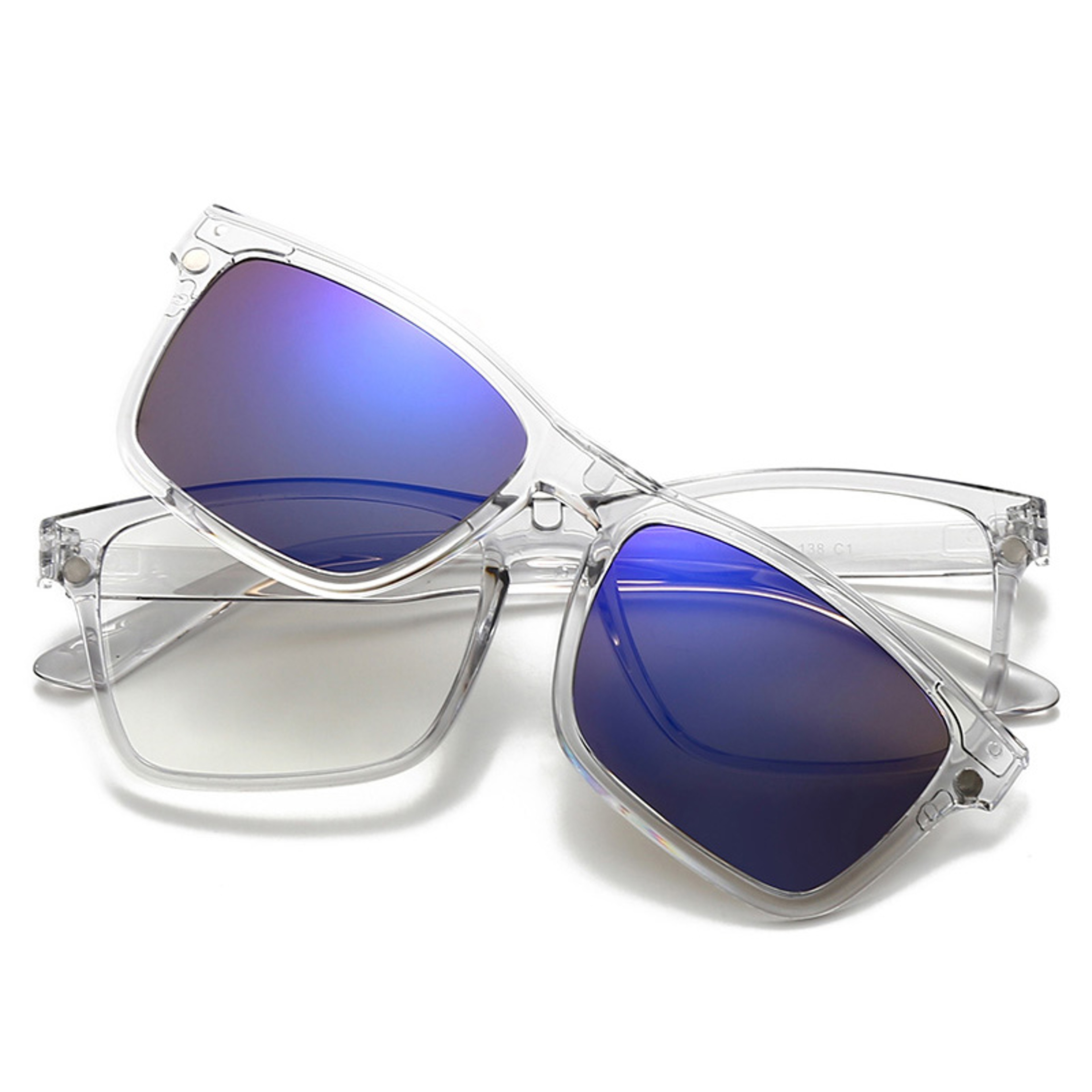 Magnetic Polarized Clip On Sunglasses With Interchangeable UV Protection Lenses 0