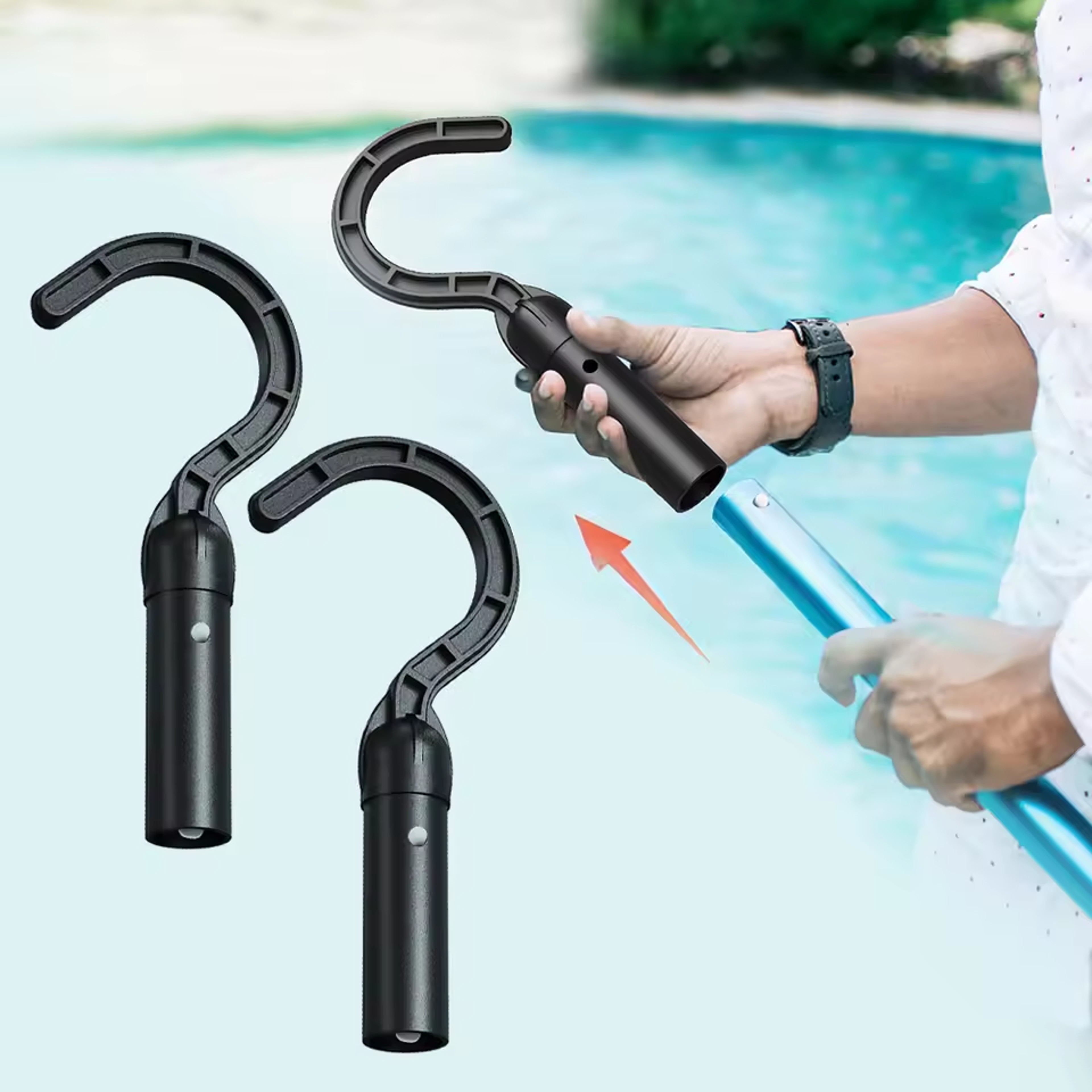 Universal Robot Pool Cleaner Hook For Telescopic Pole Pool Vacuum Retrieval Tool 1